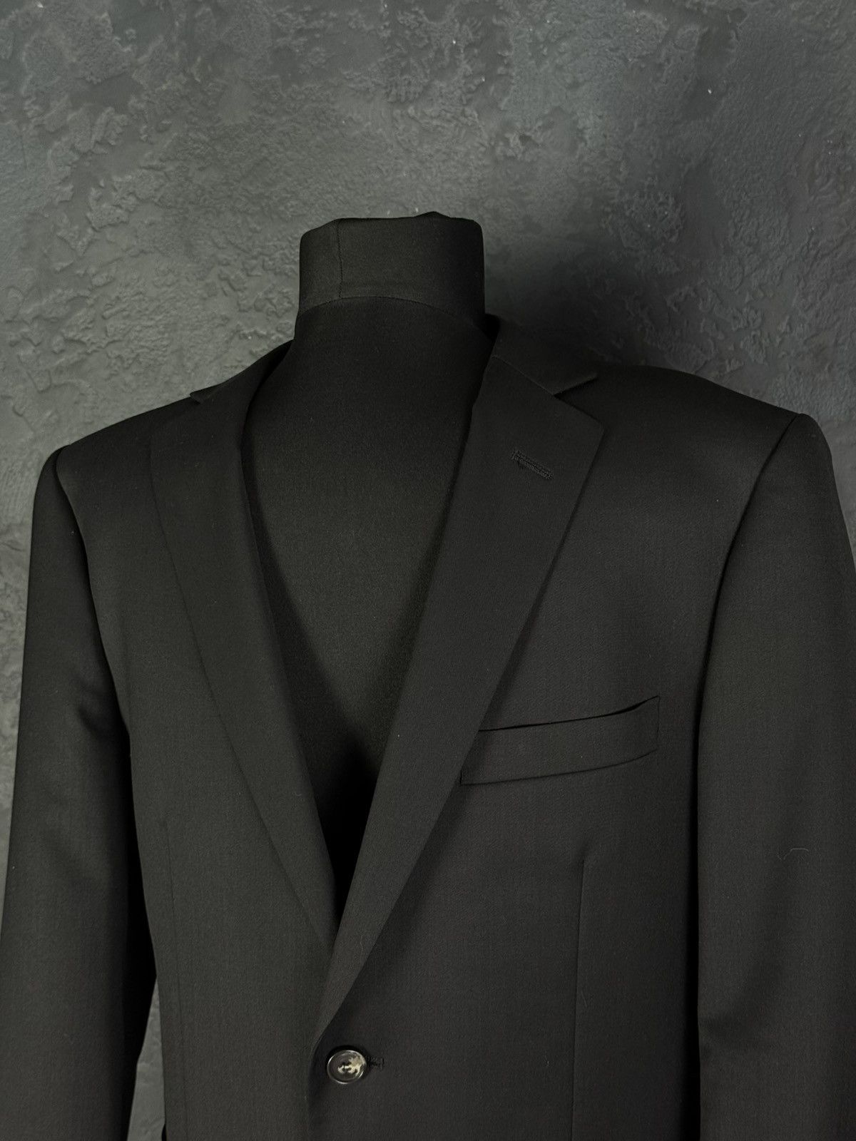 Balmain BALMAIN Paris Navy Wool Blend Slim Fit Black Men’s Suit 46R Size 46R - 9 Thumbnail
