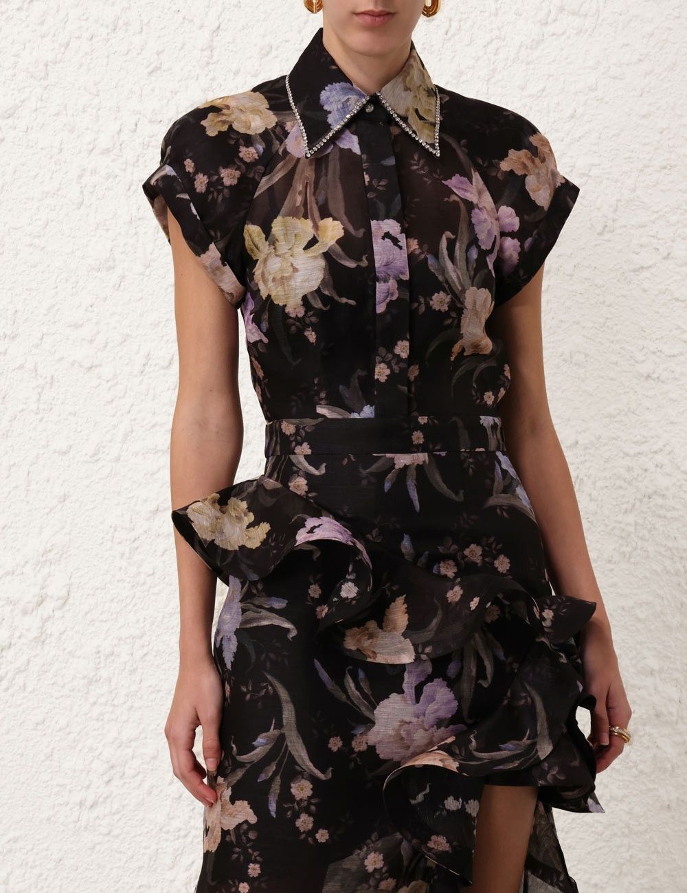 Zimmermann oc11z0825 Eden Fitted Blouse in Multicolor Size L / US 10 / IT 46 - 2 Thumbnail