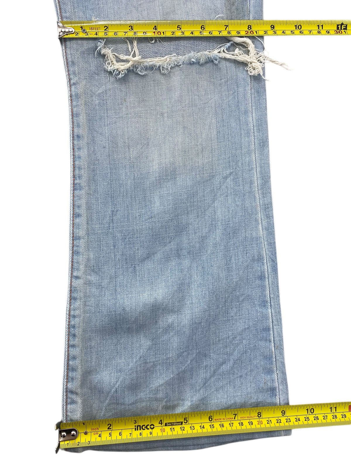 Abercrombie & Fitch Abercrombie & Fitch Distressed Style Boot Cut Jeans Size US 32 / EU 48 - 9 Thumbnail