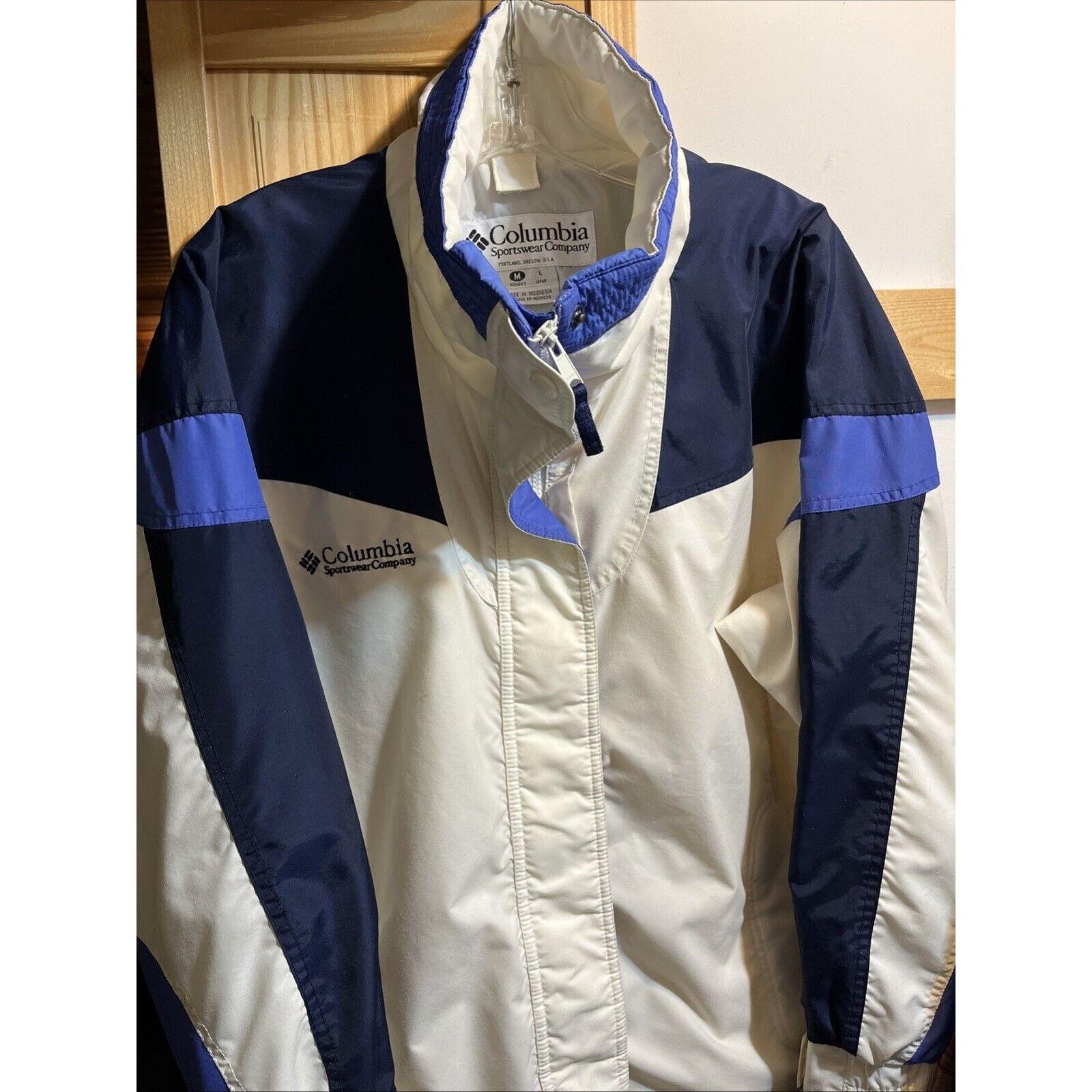 Columbia Columbia Vintage Jacket Womens M White Blue Zip Bugaboo Coat Size M / US 6-8 / IT 42-44 - 2 Thumbnail
