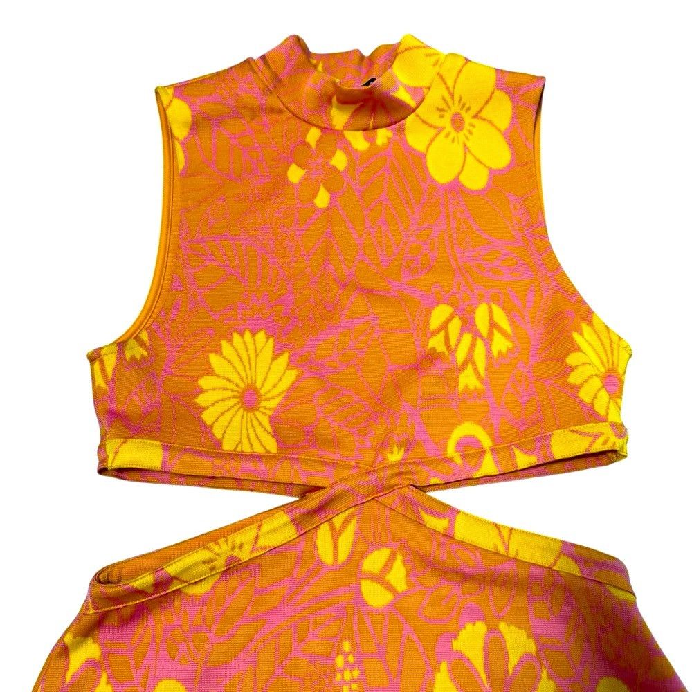 Zara New Zara Cut-Out Jacquard Mini Dress Size M Size M / US 6-8 / IT 42-44 - 9 Thumbnail