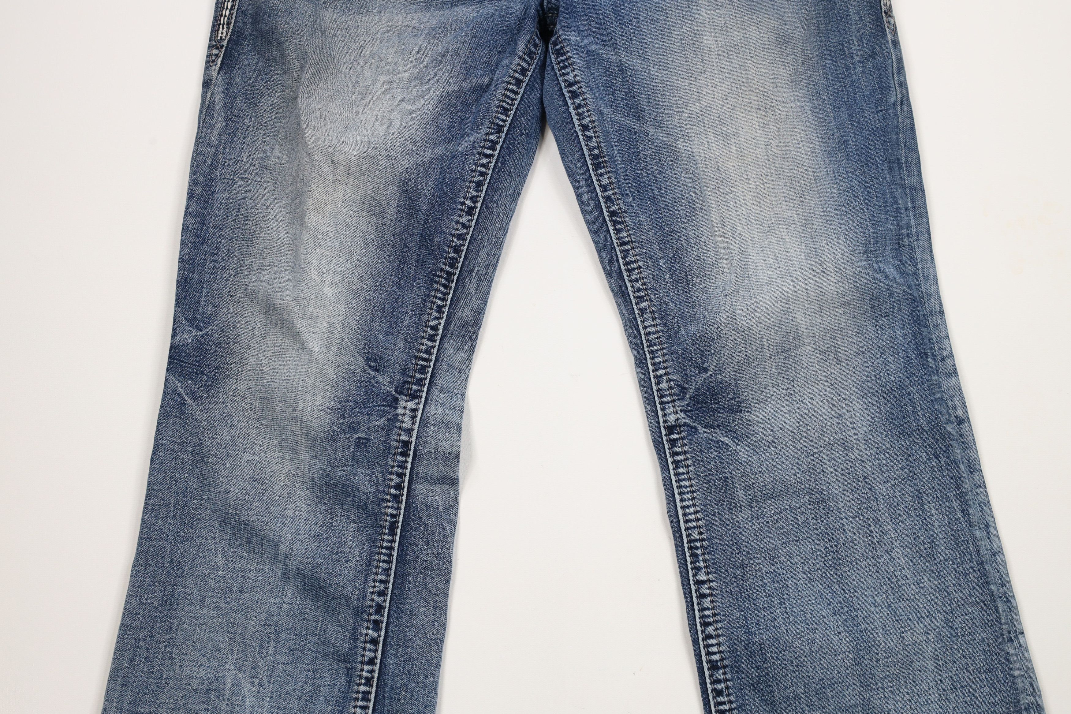 Rock Revival × Vintage Rock Revival Jeweled Pecola Easy Boot Flared Denim Jeans Size 34" / US 12 / IT 48 - 3 Thumbnail