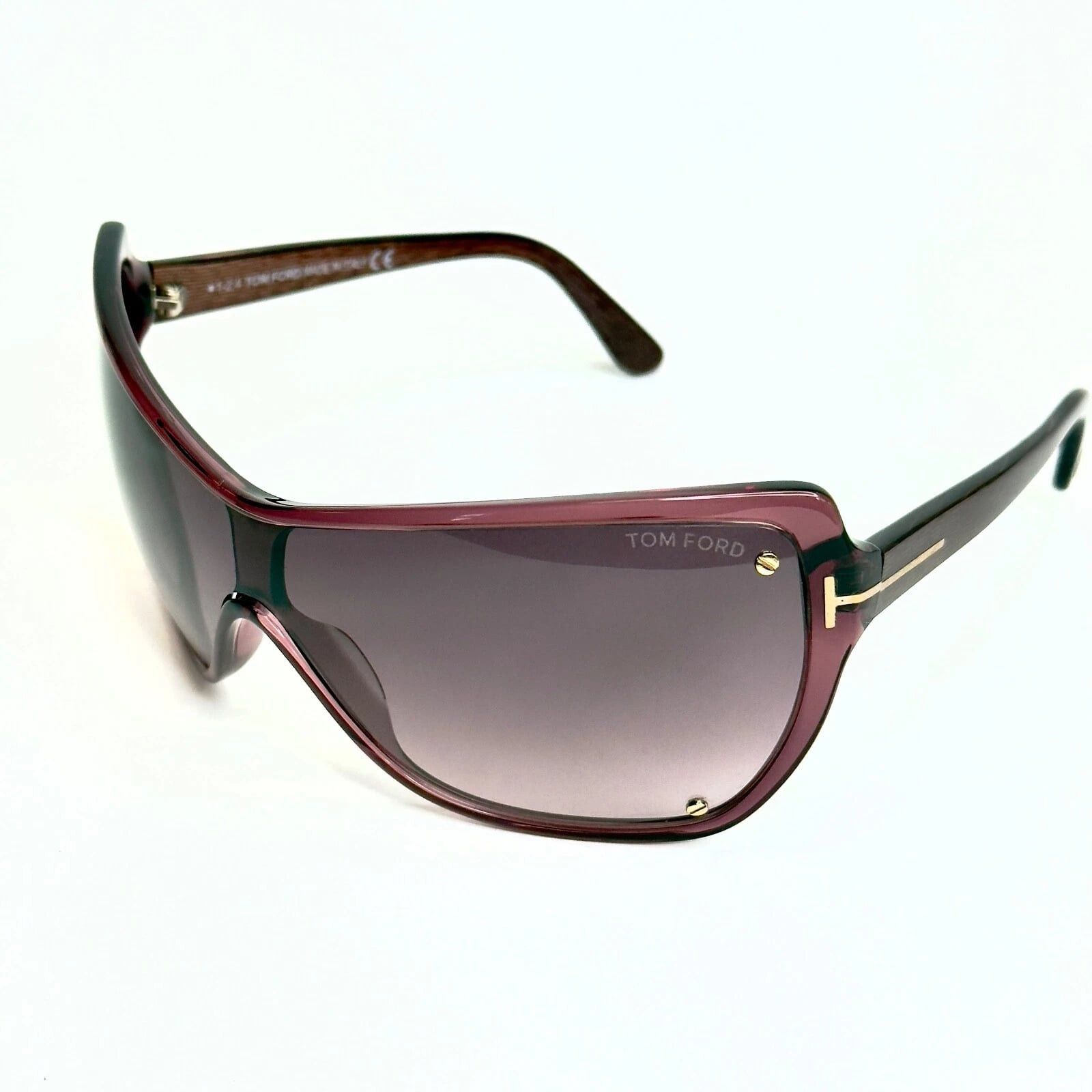 Tom Ford TOM FORD TF363 EKATERINA 71Z Red Wine Screw Visor Mask 363 Size ONE SIZE - 4 Thumbnail
