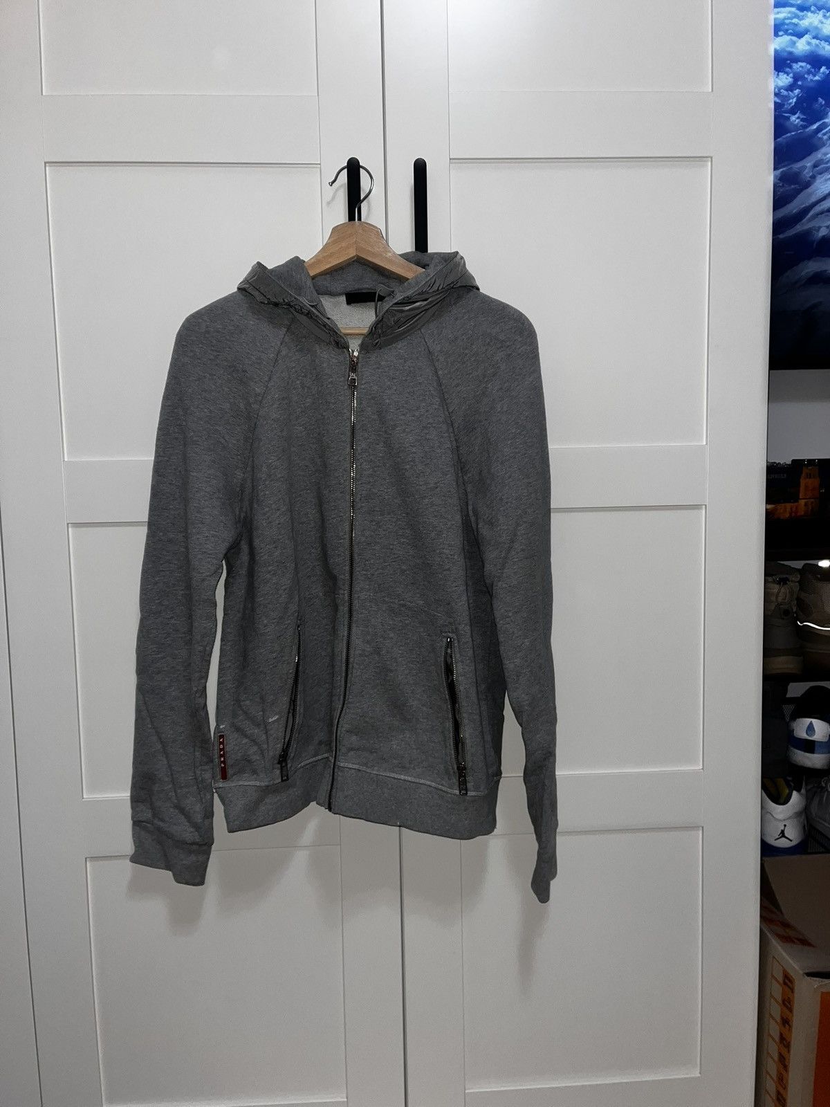 Prada Vintage Prada Tab Zip Hoodie Jacket Size US XL / EU 56 / 4 - 2 Thumbnail