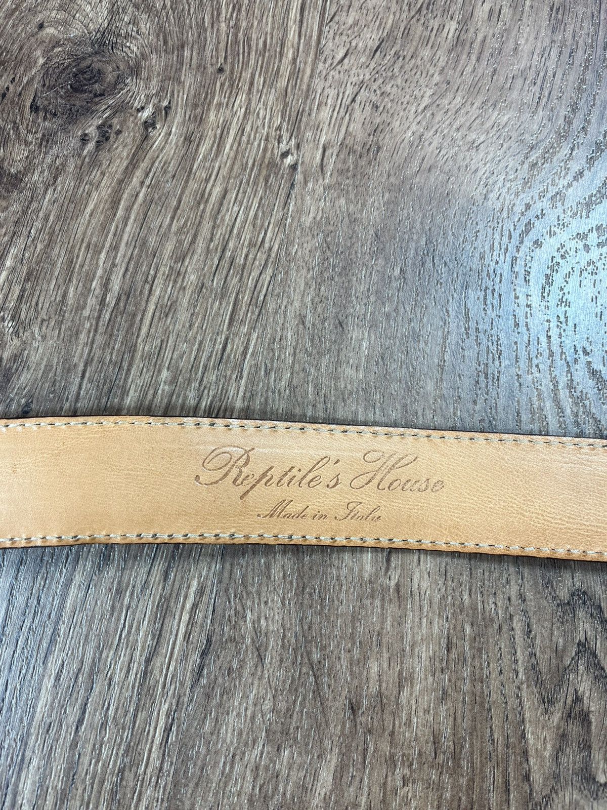 Leather Python Leather Reptile House Belt Prada Style Size ONE SIZE - 6 Thumbnail