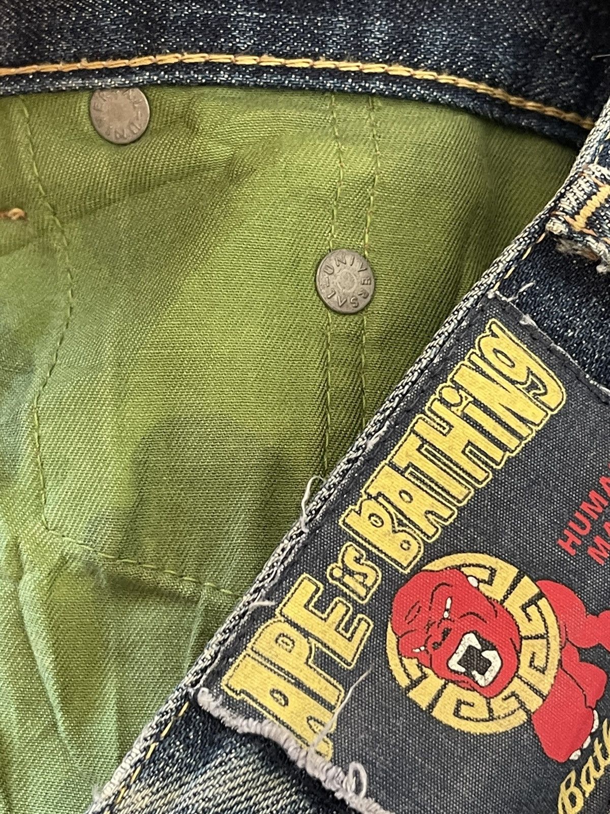 Bape Bape Spellout Selvedge Jeans Size 36 A Bathing Ape Classics Size US 36 / EU 52 - 17 Thumbnail