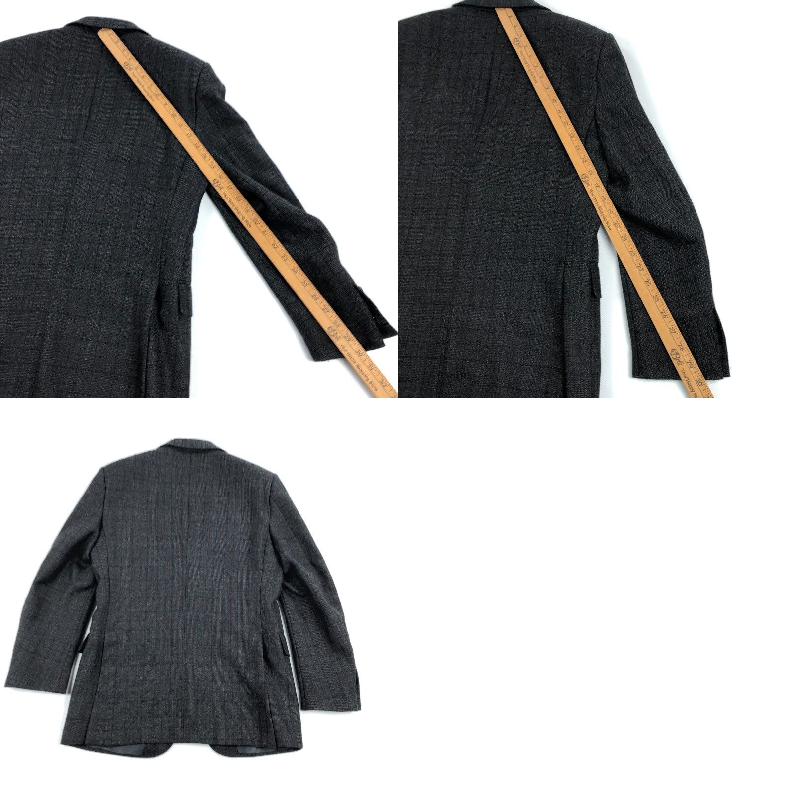 Ermenegildo Zegna Ermenegildo Zegna Blazer Wool Cashmere Mila Glen Check 38R Notch Two-Button Mens мод Size 38R - 9 Thumbnail