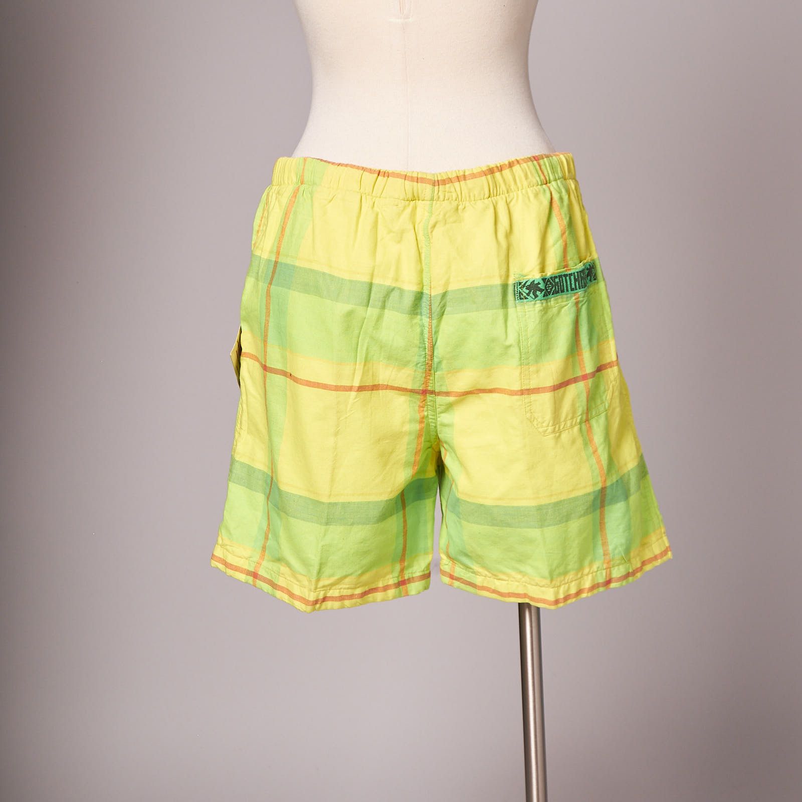Gotcha 1990s Yellow Plaid Gotcha Surf Board Shorts Deadstock Size US 28 / EU 44 - 3 Thumbnail