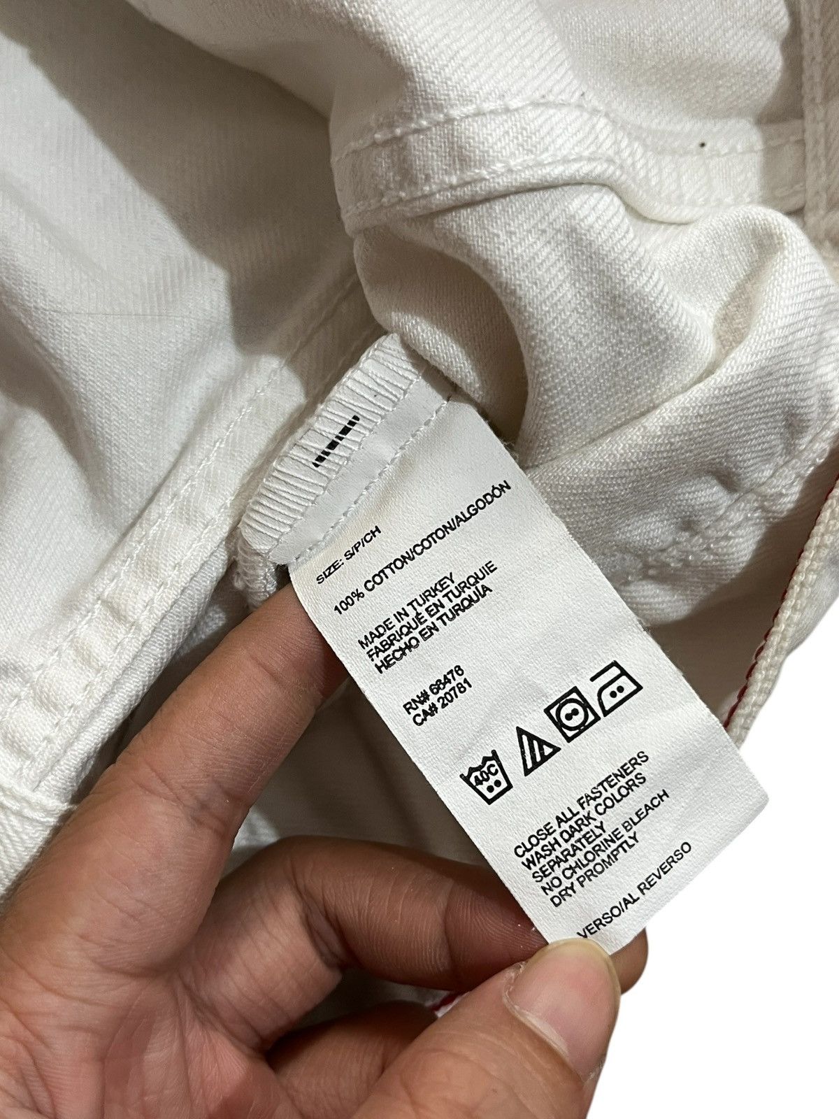 Tommy Hilfiger 1990s Tommy Hilfiger White Jeans Jacket Size S / US 4 / IT 40 - 6 Thumbnail