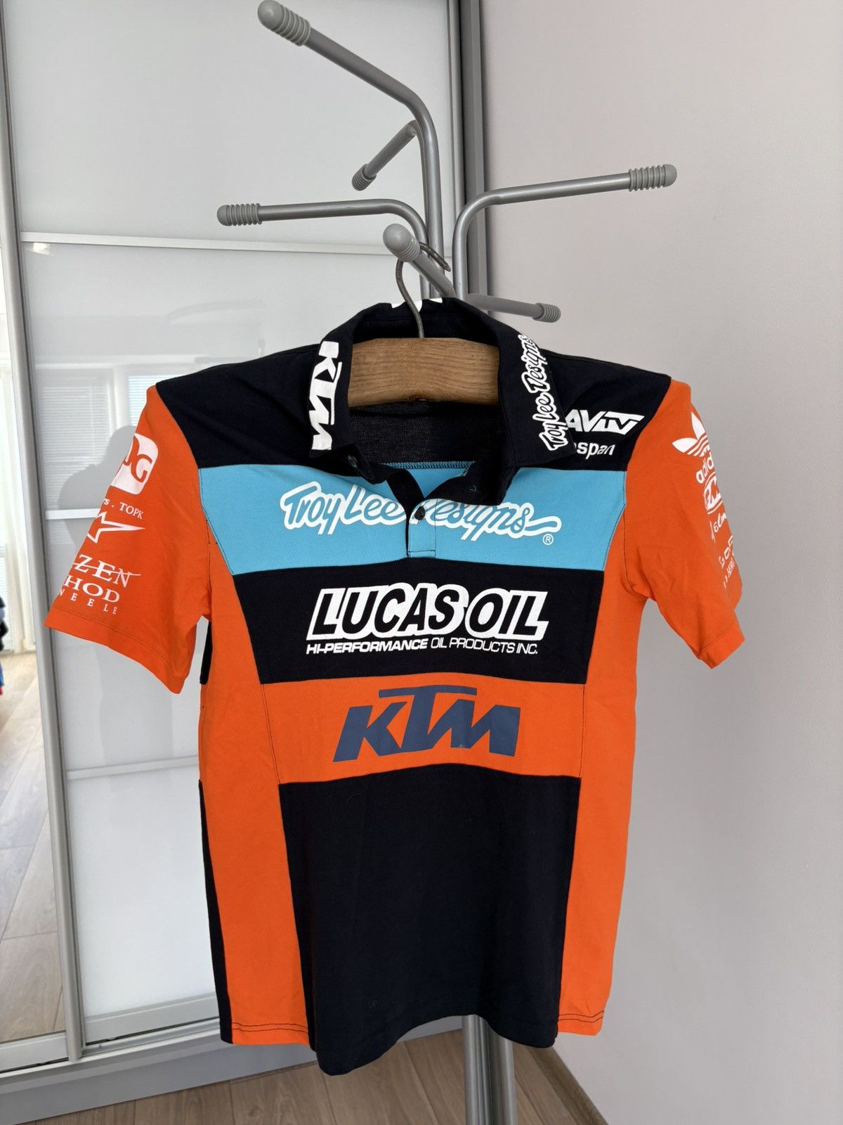 Formula 1 Vintage KTM Adidas Racing Polo Shirt Moto Y2K Size US L / EU 52-54 / 3 - 1 Thumbnail