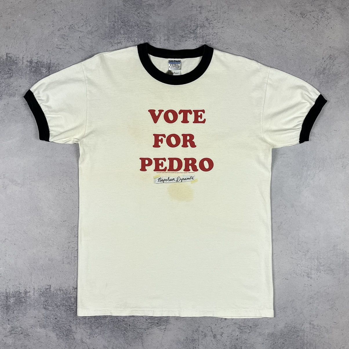 Vintage Vintage Vote For Pedro humor y2k movie promo tee 2005 Size US M / EU 48-50 / 2 - 2 Thumbnail
