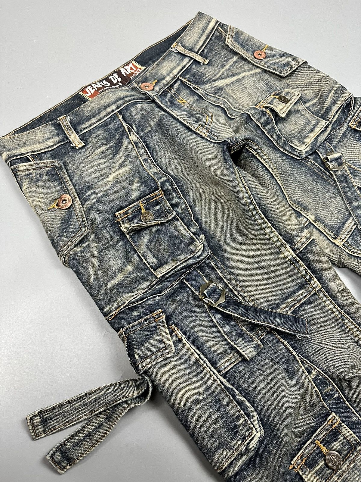 If Six Was Nine Tactical Bondage Multi Pocket Jeans De Art Size US 33 - 7 Thumbnail
