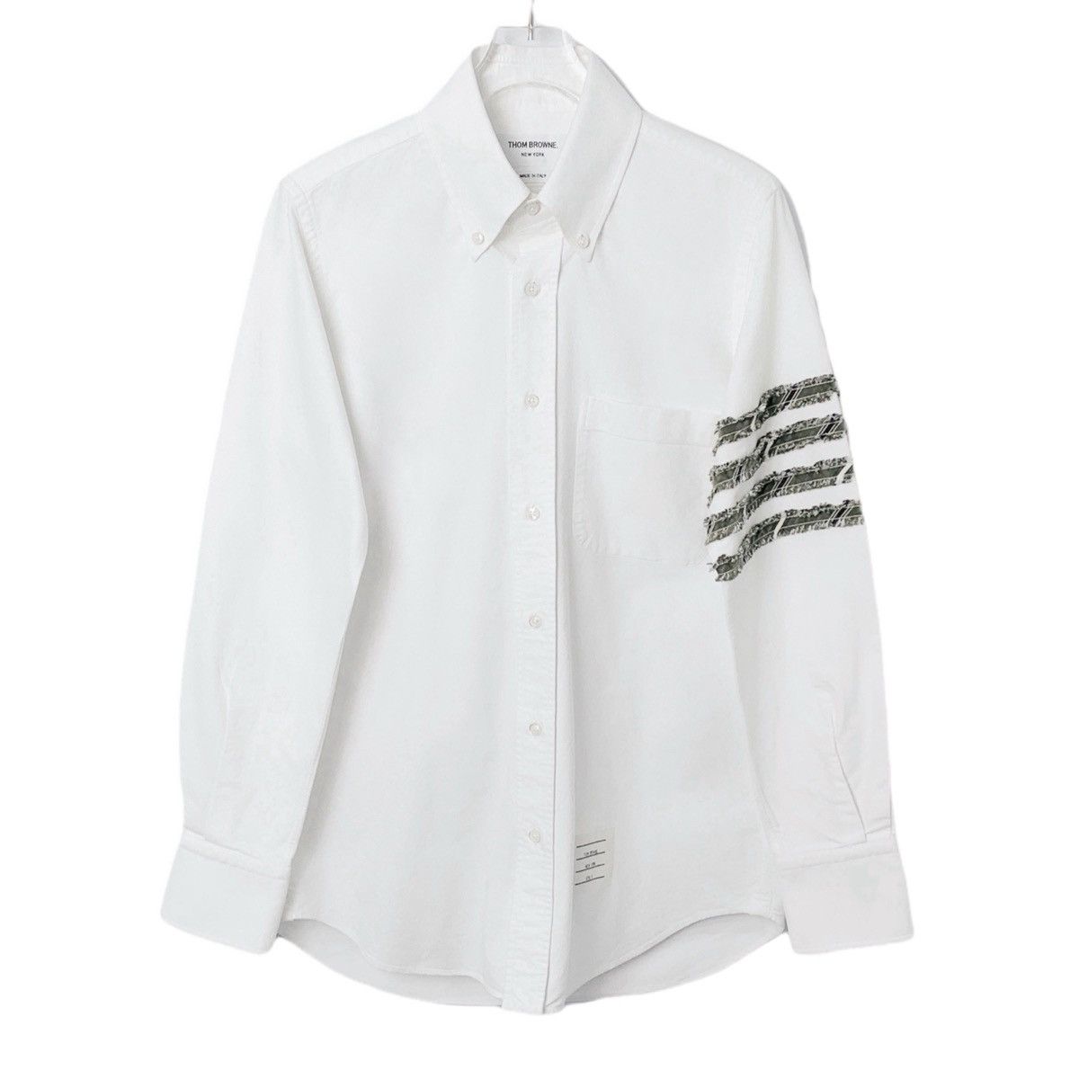 Thom Browne THOM BROWNE Tassel Classic Four-Bar Long Sleeve Shirt K26WX Size US XS / EU 42 / 0 - 1 Thumbnail