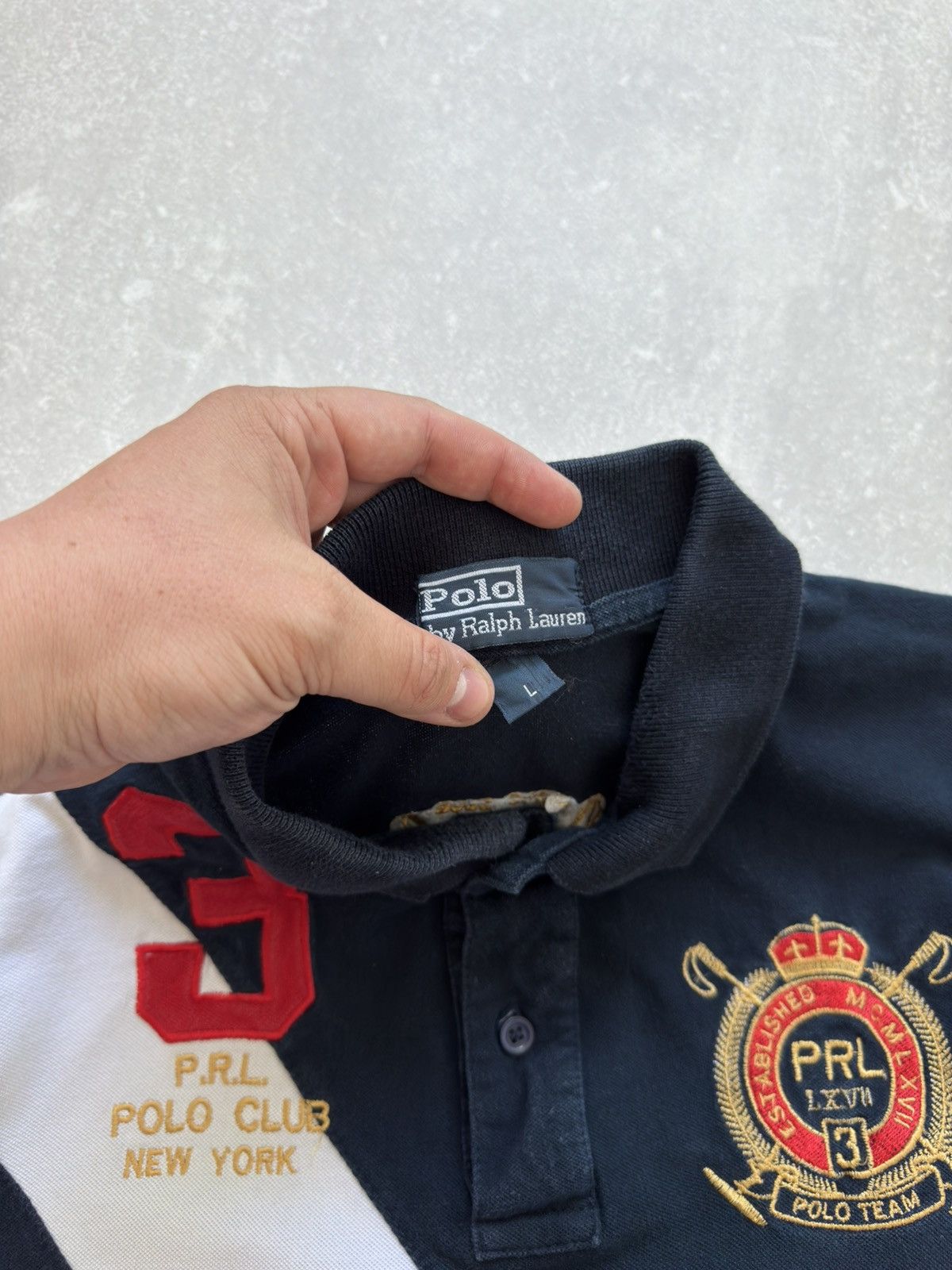 Polo Ralph Lauren Vintage Polo Ralph Lauren New York Big Logo Rugby Polo Shirt Size US L / EU 52-54 / 3 - 7 Thumbnail