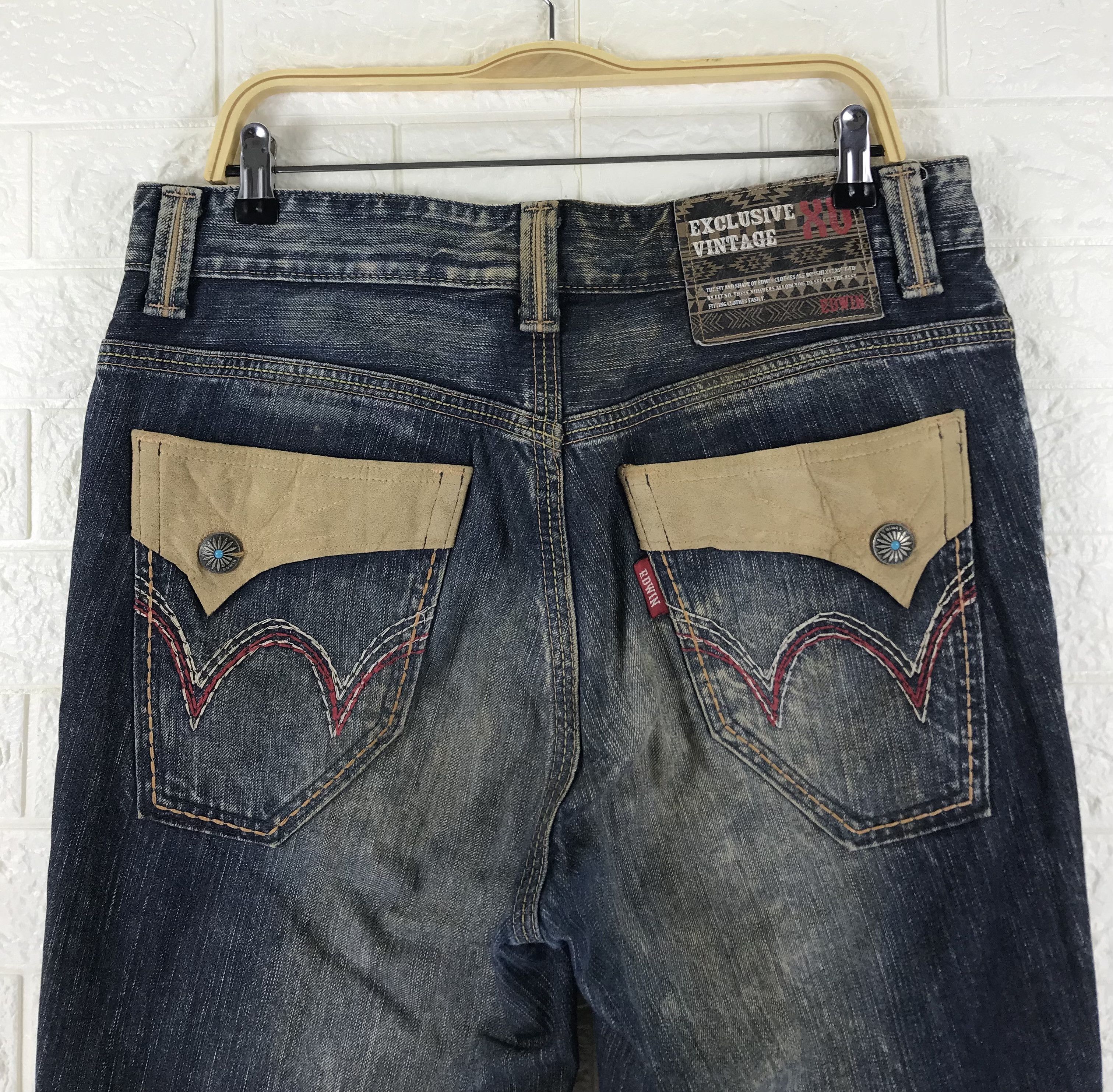 Edwin Vintage Edwin XV Faded Blue Flare Jeans Size US 34 / EU 50 - 6 Thumbnail