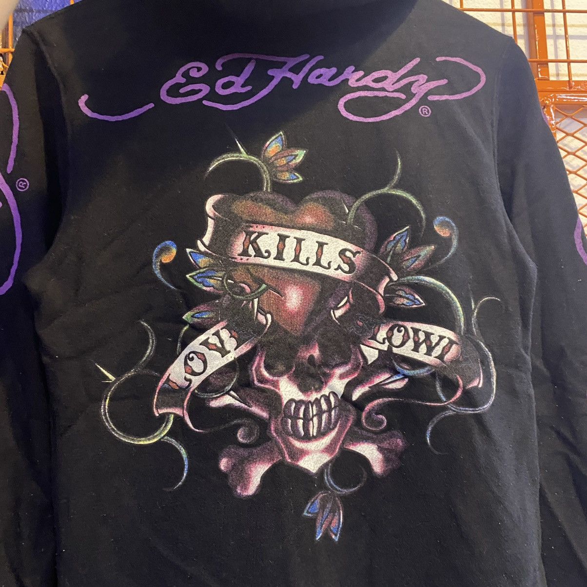 Ed Hardy Ed Hardy black & purple skull hoodie Sweatshirt Full Zip Size US S / EU 44-46 / 1 - 9 Thumbnail