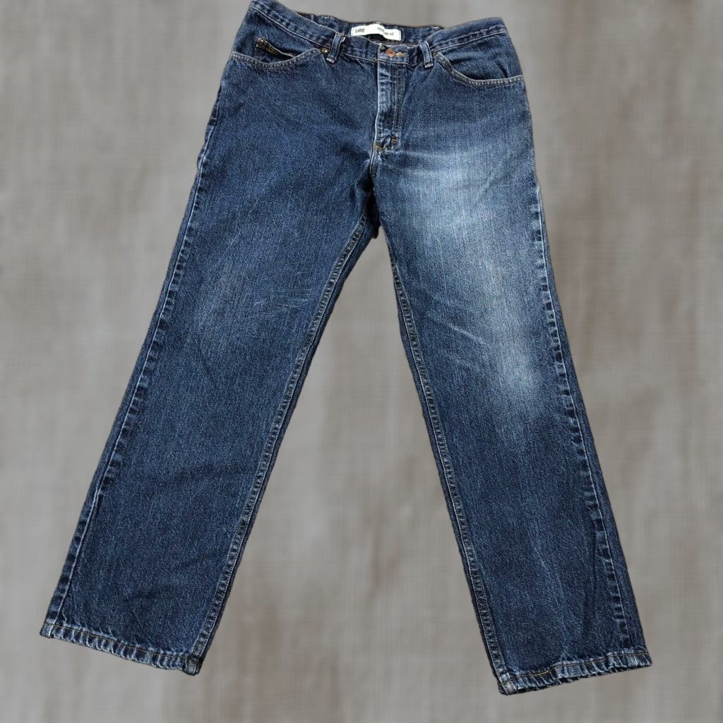 Lee Vintage Lee Jeans Men 36x30 Straight Regular Fit Medium Wash Distressed 5-Pocket Denim Jeans Mens Bloodline Lee Regular Fit Jeans Size US 36 / EU 52 - 1 Thumbnail