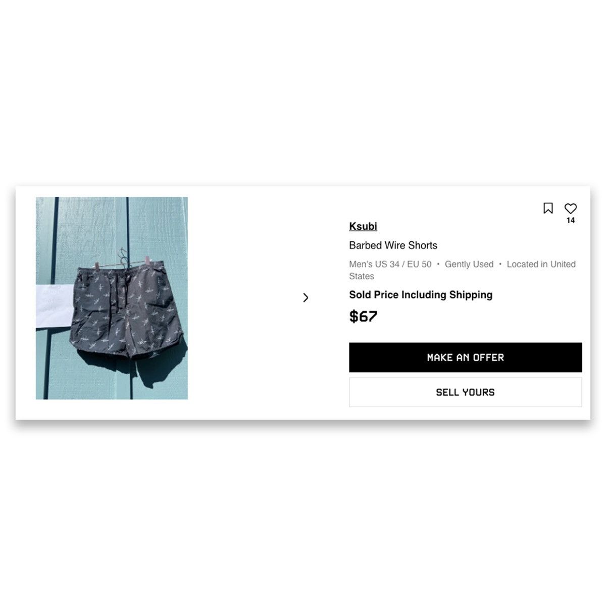 Ksubi 2010s Ksubi Barbed Wire Shorts Size US 30 / EU 46 - 16 Thumbnail