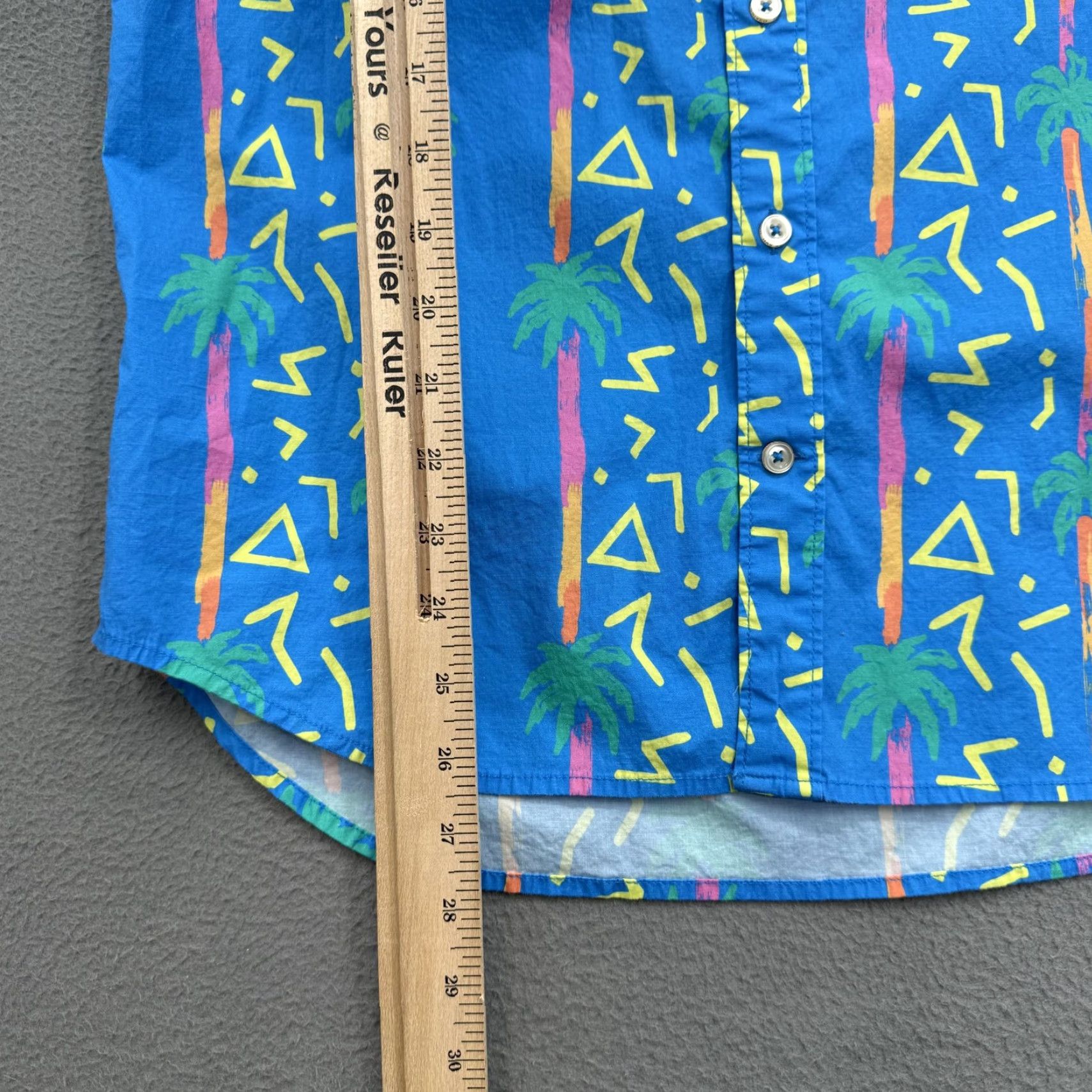 Chubbies Chubbies Shirt Mens M Blue Palm Tree Tropical Short Sleeve Button Up Size US M / EU 48-50 / 2 - 5 Thumbnail