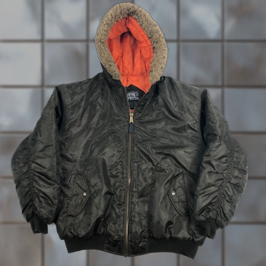 Industrie VINTAGE N2B Pilots Flight Jacket 2XL Nylon Military Bomber Jacket Hooded Fur Brown Unisex Adults Winter Spring Casual Mens Womens Size US XXL / EU 58 / 5 - 1 Thumbnail
