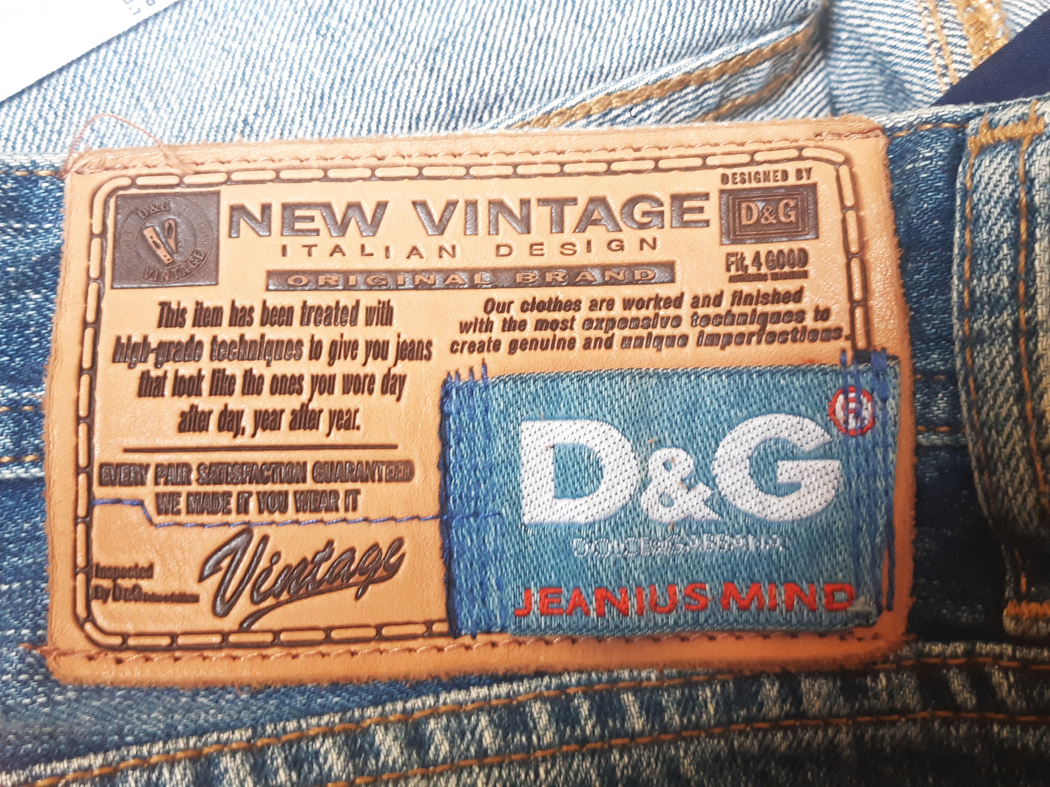 Dolce & Gabbana Rare DOLCE GABBANA Jeanius Mind New Vintage Denim NWT Size US 34 / EU 50 - 12 Thumbnail