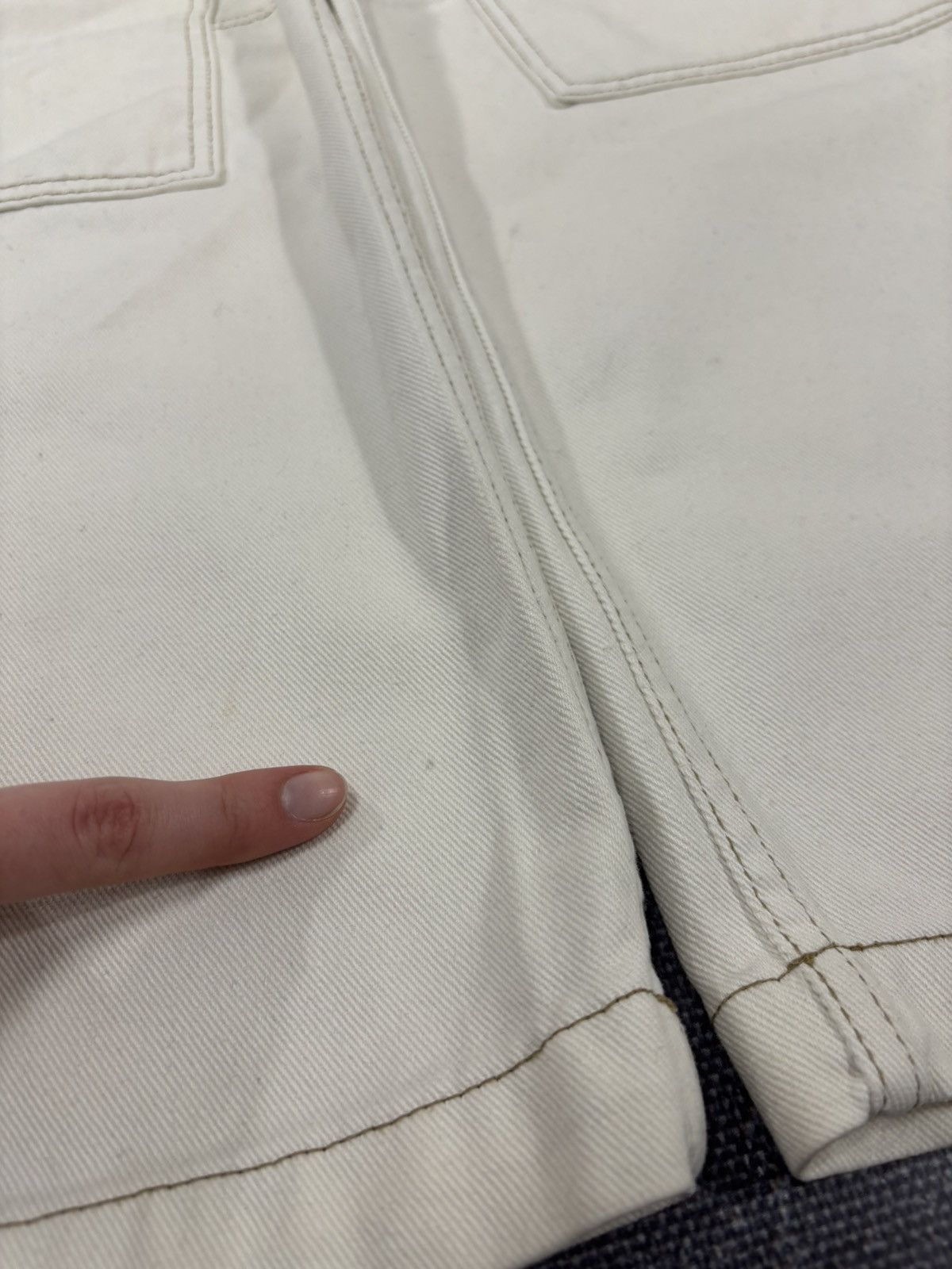 Jaded London Jaded London Double Knee Y2K Off White Skate Fit Baggy Jeans Size US 32 / EU 48 - 4 Thumbnail