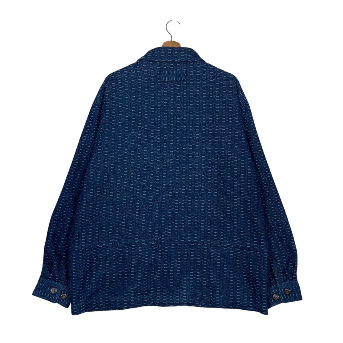 Other Nice Design Jean Louis Pradet Patterned Blue Denim Jacket Size US L / EU 52-54 / 3 - 7 Thumbnail