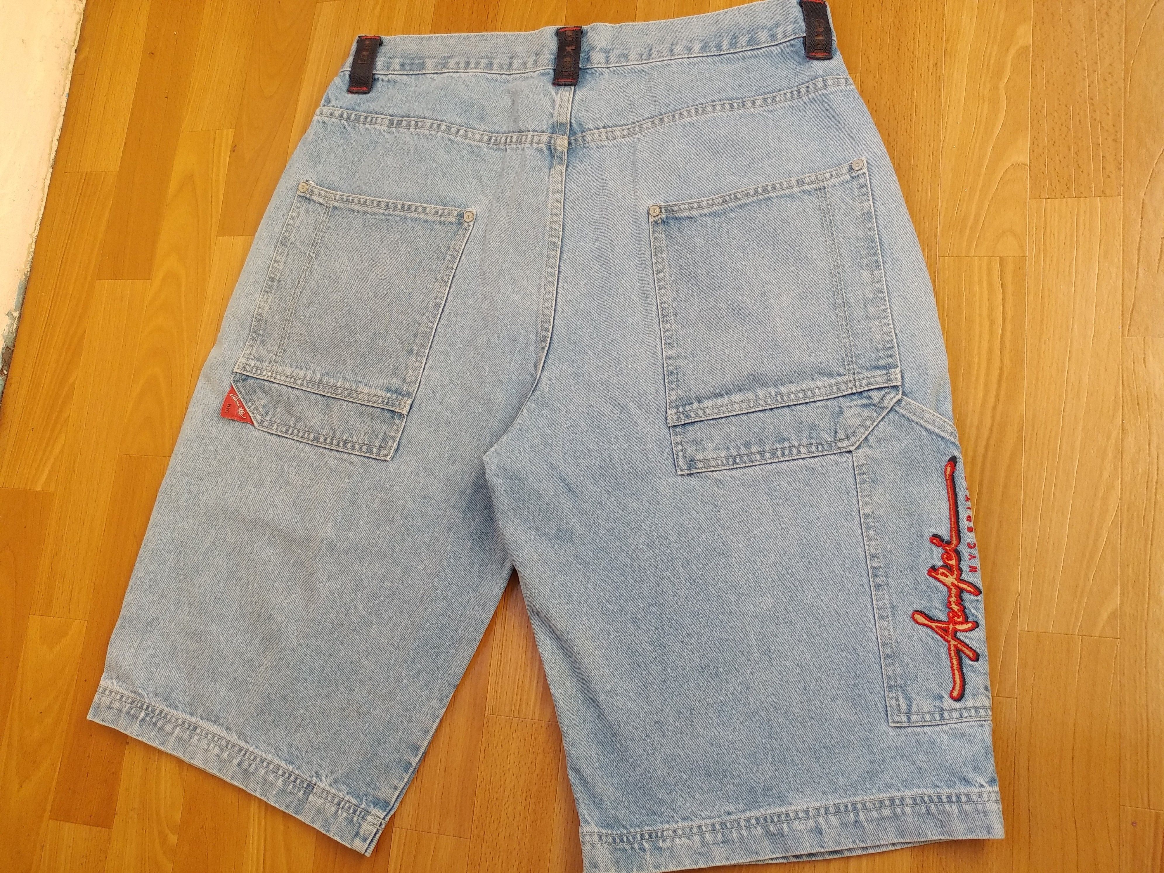 Aem'kei Aem'Kei jeans shorts, vintage Aem Kei hip hop pants, 90s 36 Size US 36 / EU 52 - 3 Thumbnail