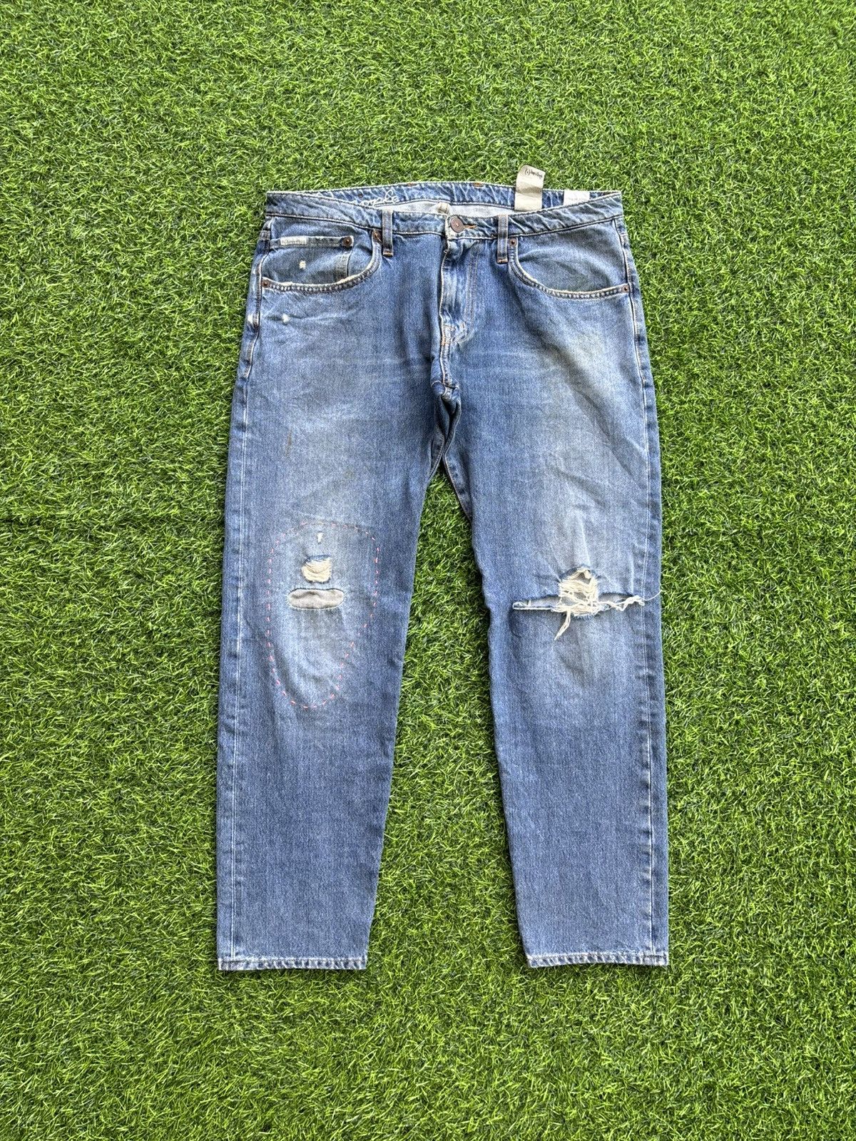 (+)PEOPLE (+) People Distressed Denim Jeans Size US 32 / EU 48 - 1 Thumbnail
