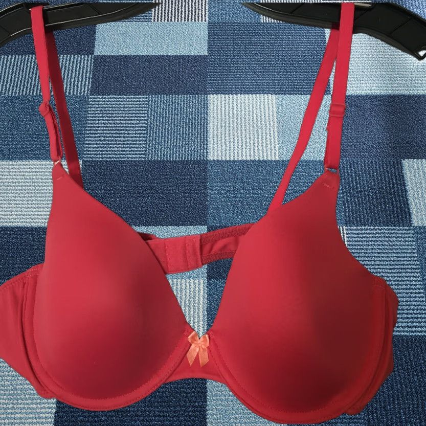 Vintage Maidenform Bra 38B Pink Underwire Bow Full Coverage Adjustable Strap Women's 7959 Coral Salmon Pink Size ONE SIZE - 1 Thumbnail