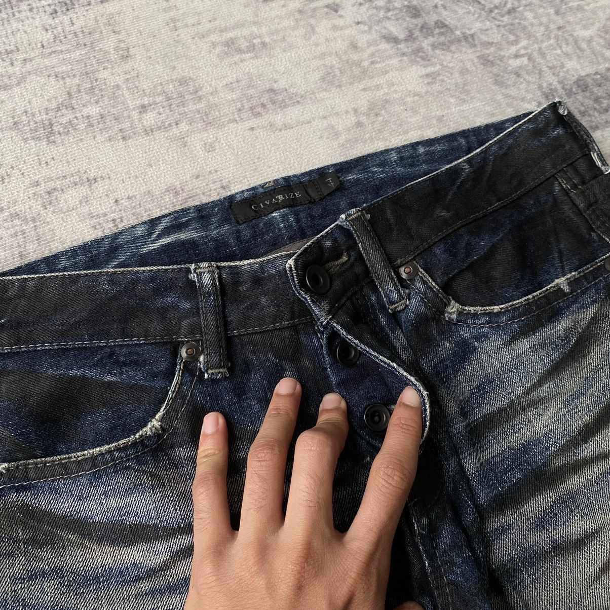 CIVARIZE Civarize Flare Black Wax Denim Jeans Size US 31 - 8 Thumbnail