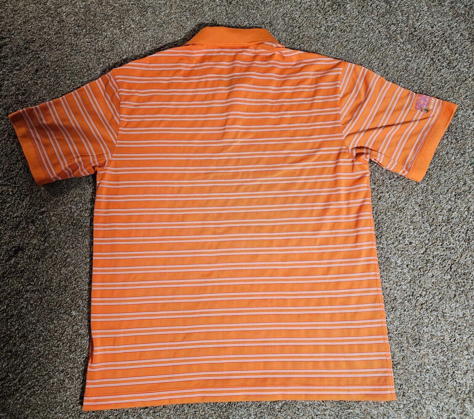Nike Broadlands Golf Club Nike Polo shirt large orange striped Size US L / EU 52-54 / 3 - 8 Thumbnail