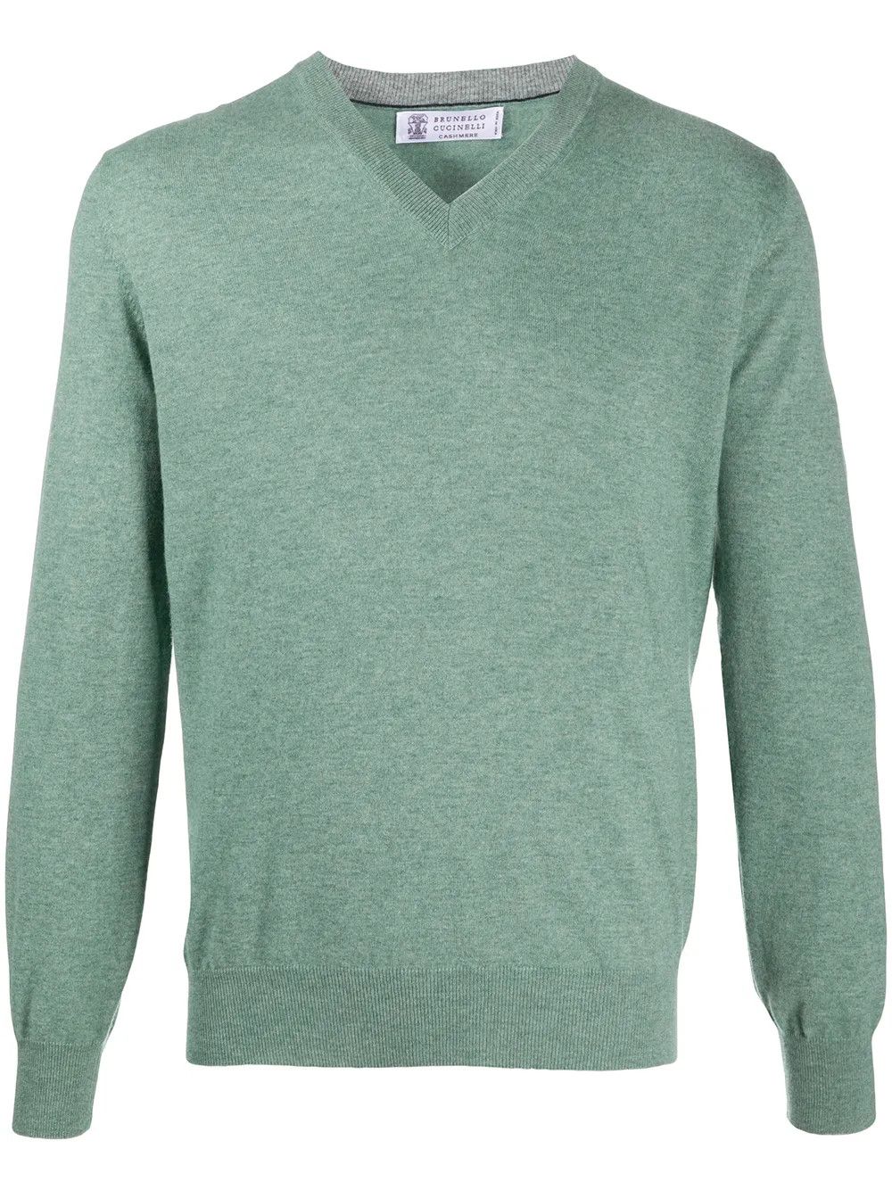 Brunello Cucinelli o1y0526 Cashmere Blend Sweater in Sage Green Size US S / EU 44-46 / 1 - 1 Thumbnail