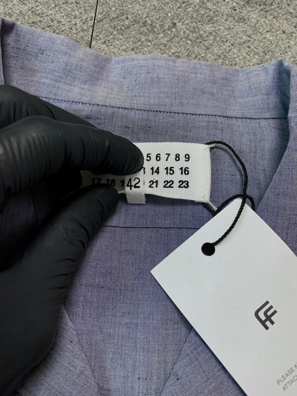 Maison Margiela FREE TAX! BNWT MM Embroidery Linen Blend Camp Collar Shirt Size US M / EU 48-50 / 2 - 11 Thumbnail