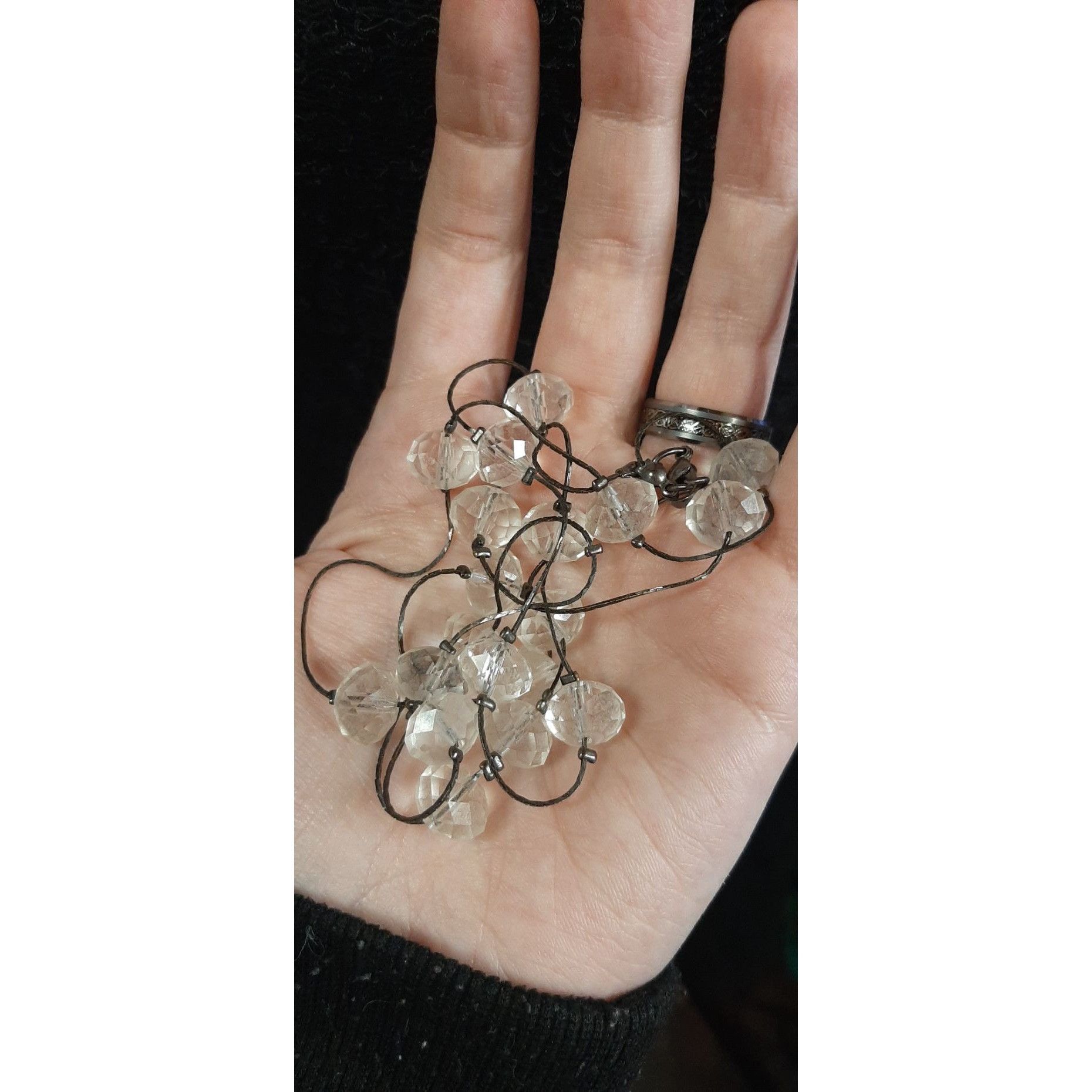 Other Elegant Abstract Crystal Beaded Station Necklace Size ONE SIZE - 3 Thumbnail