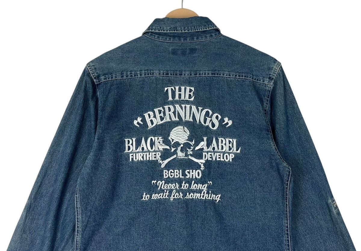 Japanese Brand Bernings Sho Embroidery Logo Snap Button Denim Shirt Size US L / EU 52-54 / 3 - 1 Thumbnail