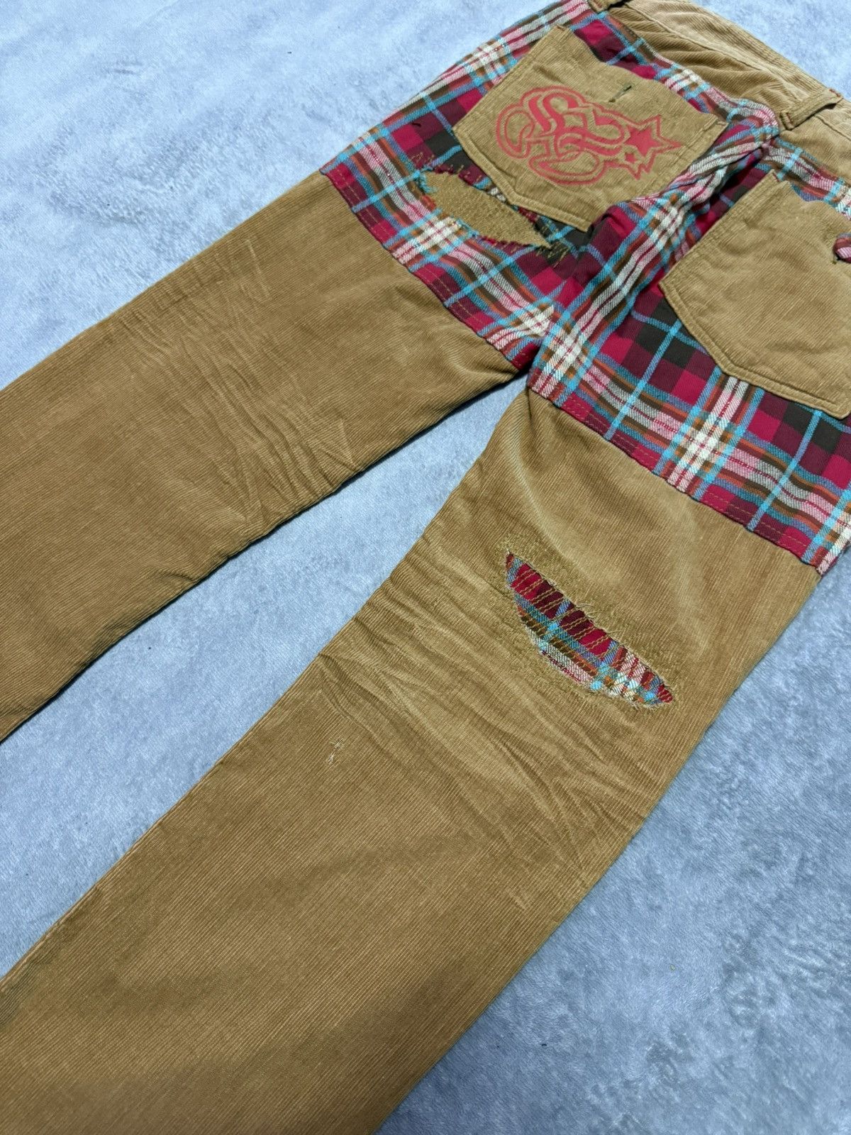 GOSTAR DE FUGA × Hysteric Glamour Sunny Smith Japan Hybrid Constructed Boro Corduroy Pants Size US 30 / EU 46 - 4 Thumbnail