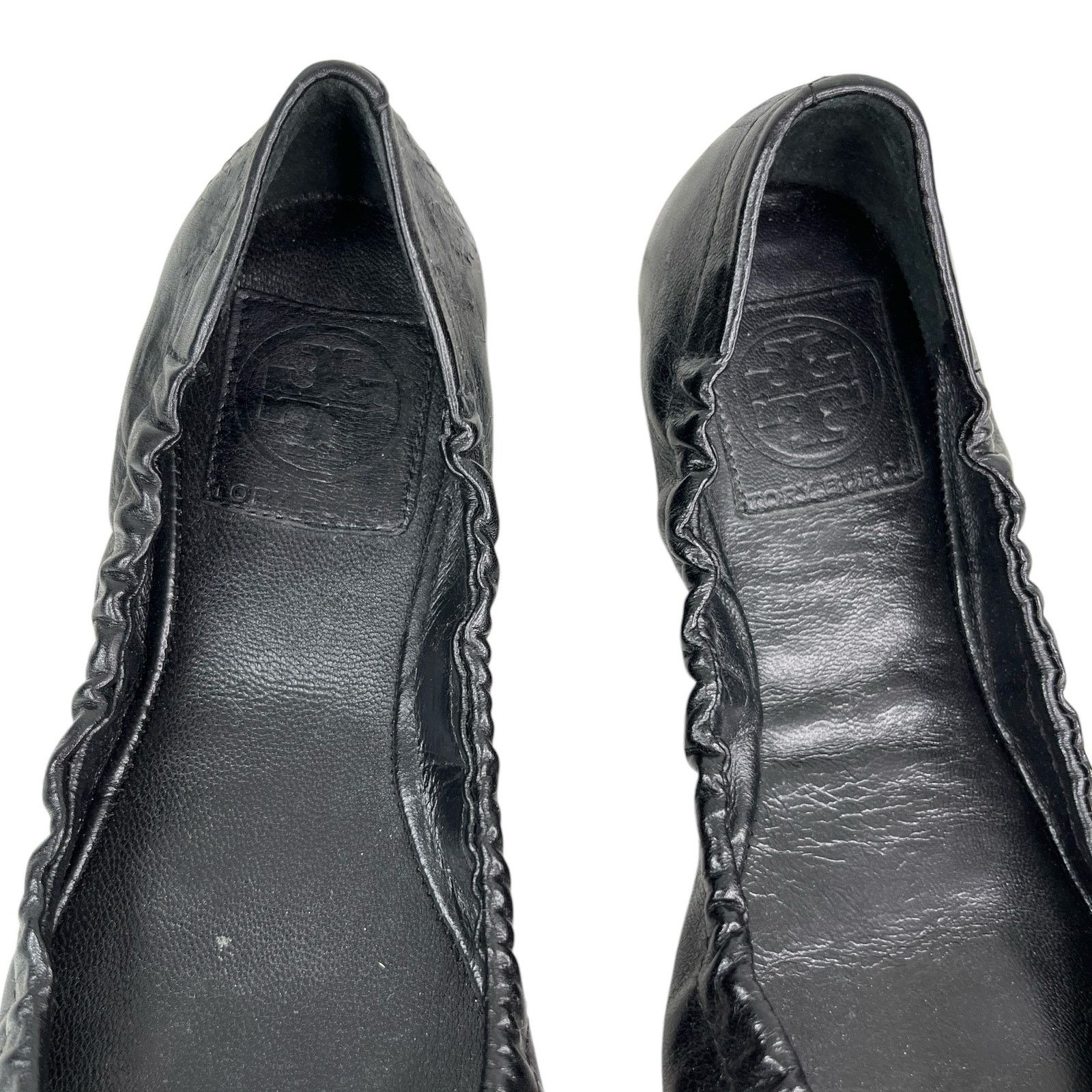 Tory Burch Tory Burch Ballet Flats Black 7.5 Leather Flaw Size US 7.5 / IT 37.5 - 3 Thumbnail