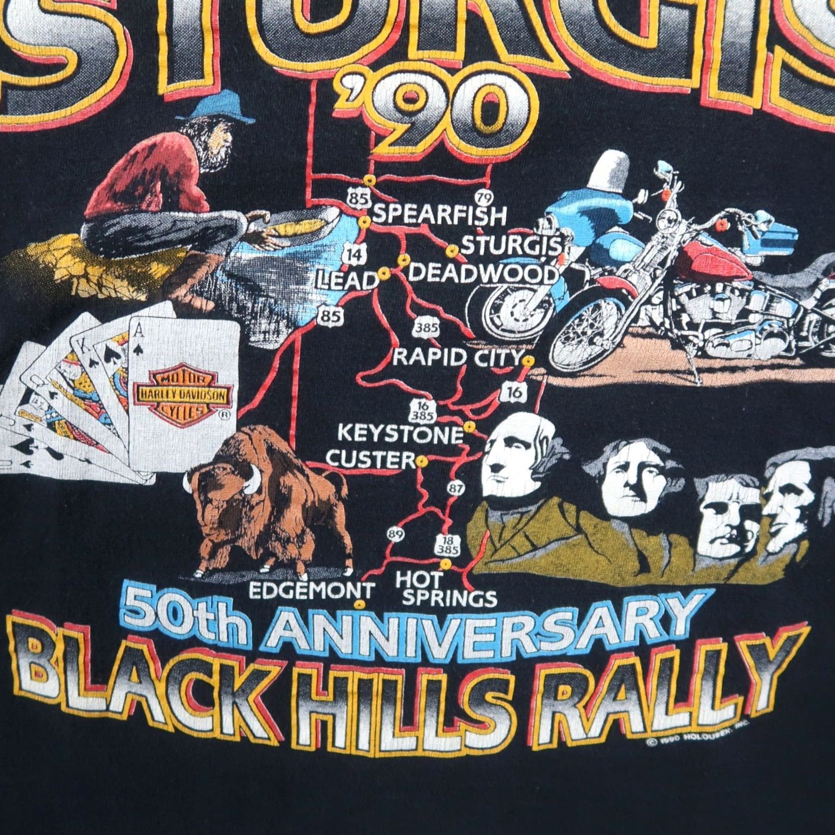 Harley Davidson VINTAGE Harley-Davidson Shirt Mens S Black 1990s Sturgis Single Stitch T-Shirt Graphic Print Comfort Retro 90s Grunge Outdoor Logo Used Stitch Size US S / EU 44-46 / 1 - 5 Thumbnail