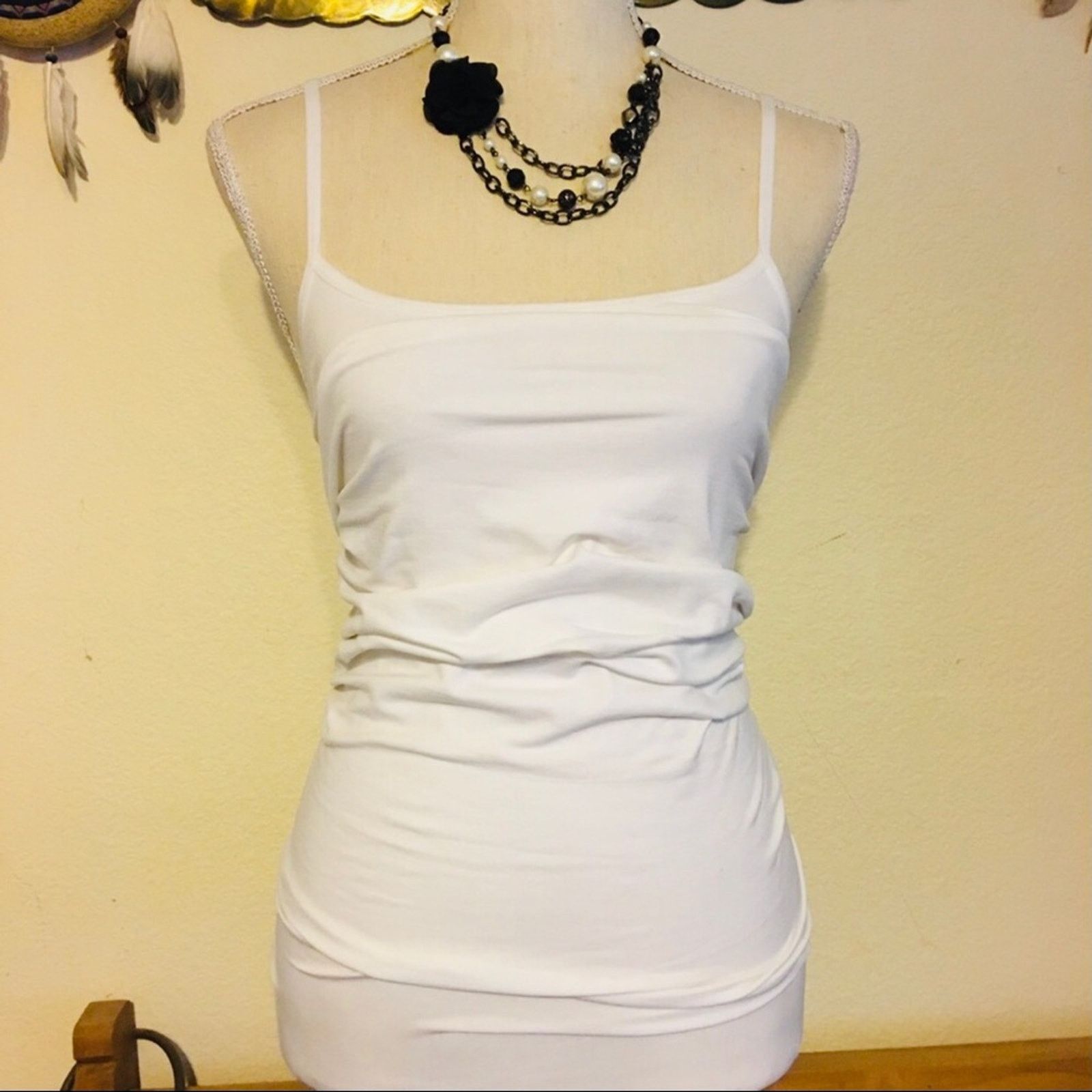 Jewelry Black chrome chain link silk rose pearl necklace Size ONE SIZE - 2 Thumbnail