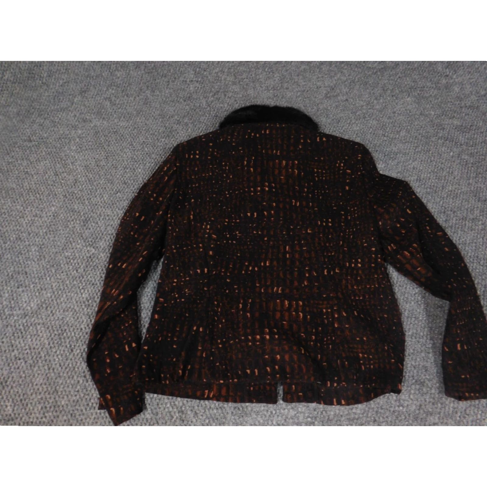 Vintage Sag Harbor Jacket Women 8P Petite Brown Full Zip Lace Plaid Mid-Length Casual Fall Spring Winter Basic Jacket Mens Womens Girls Boys Size M / US 6-8 / IT 42-44 - 6 Thumbnail