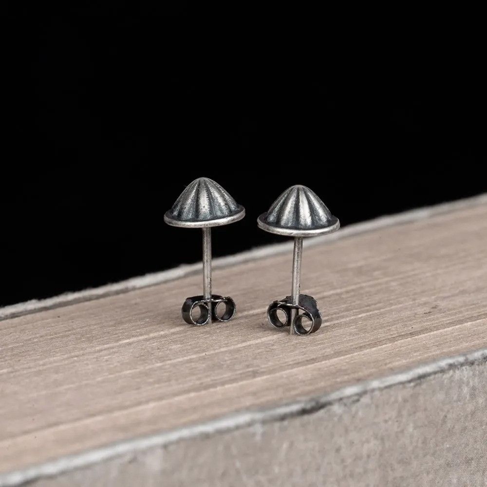 Jewelry Cloth Button Stud Earrings 925 Sterling Silver Ear Gift Size ONE SIZE - 4 Thumbnail