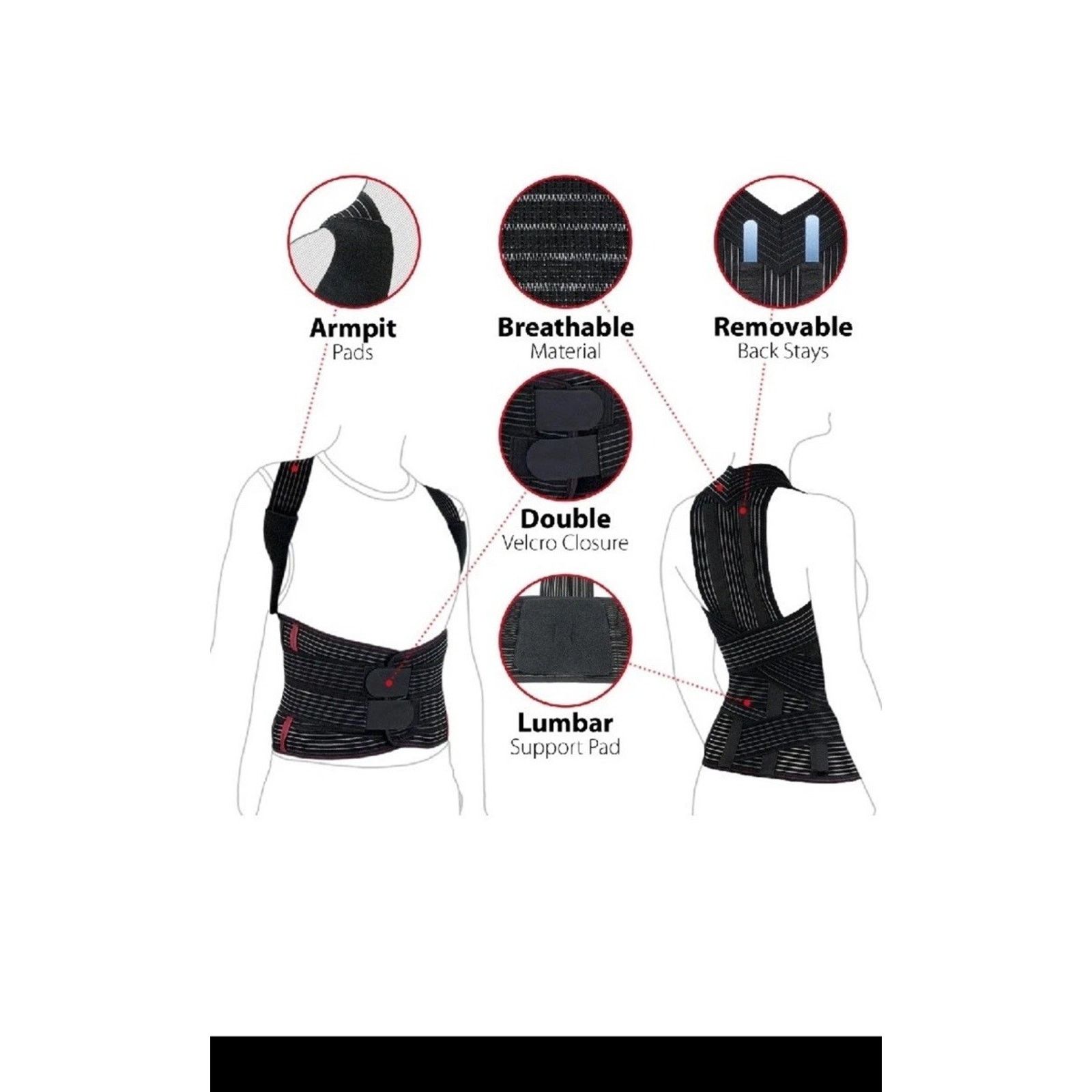 & Other Stories Ortonyx Comfort Posture Shoulder Support Back Brace M Size ONE SIZE - 5 Thumbnail