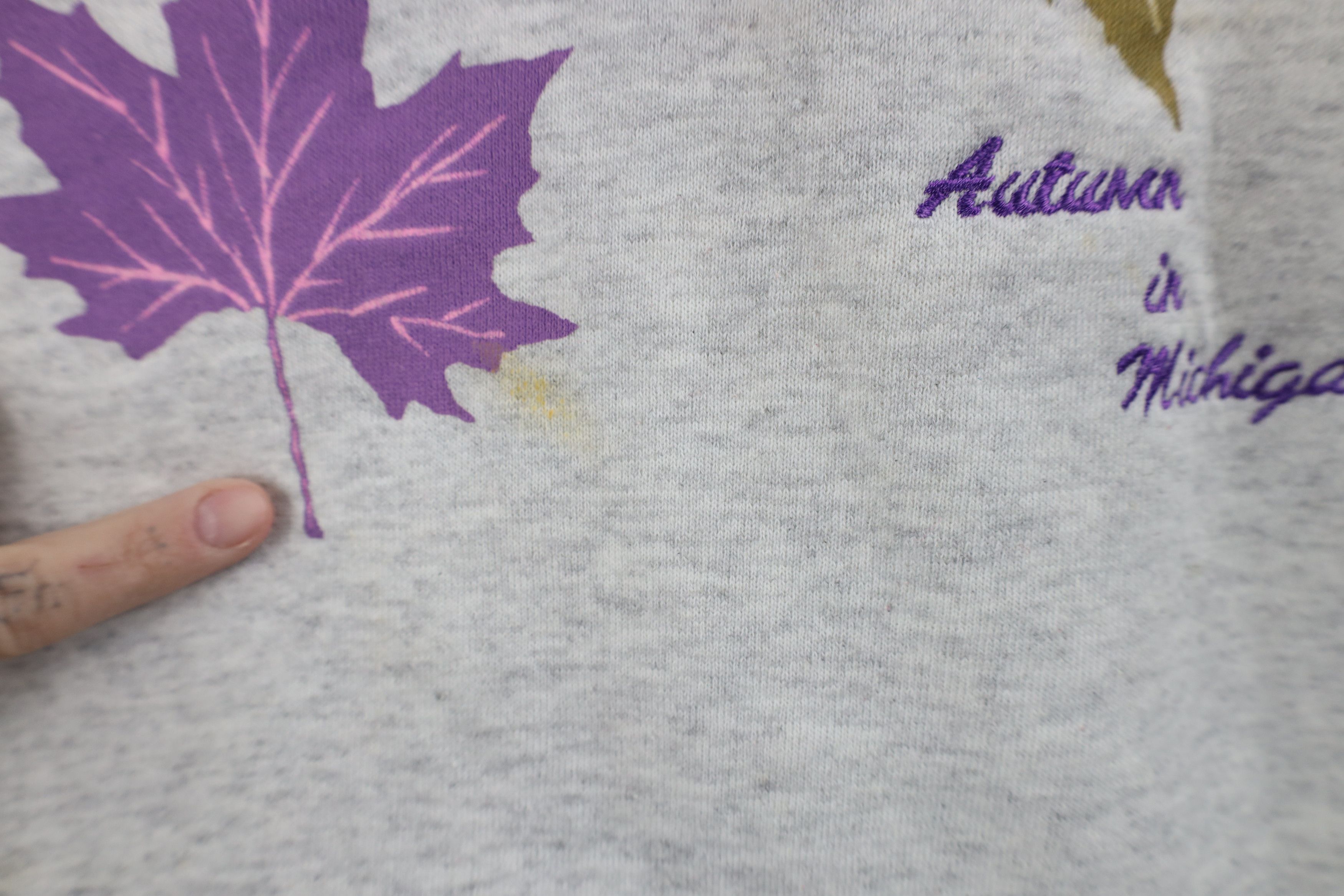 Vintage Vintage 90s Streetwear Autumn In Michigan Sweatshirt USA Size L / US 10 / IT 46 - 6 Thumbnail