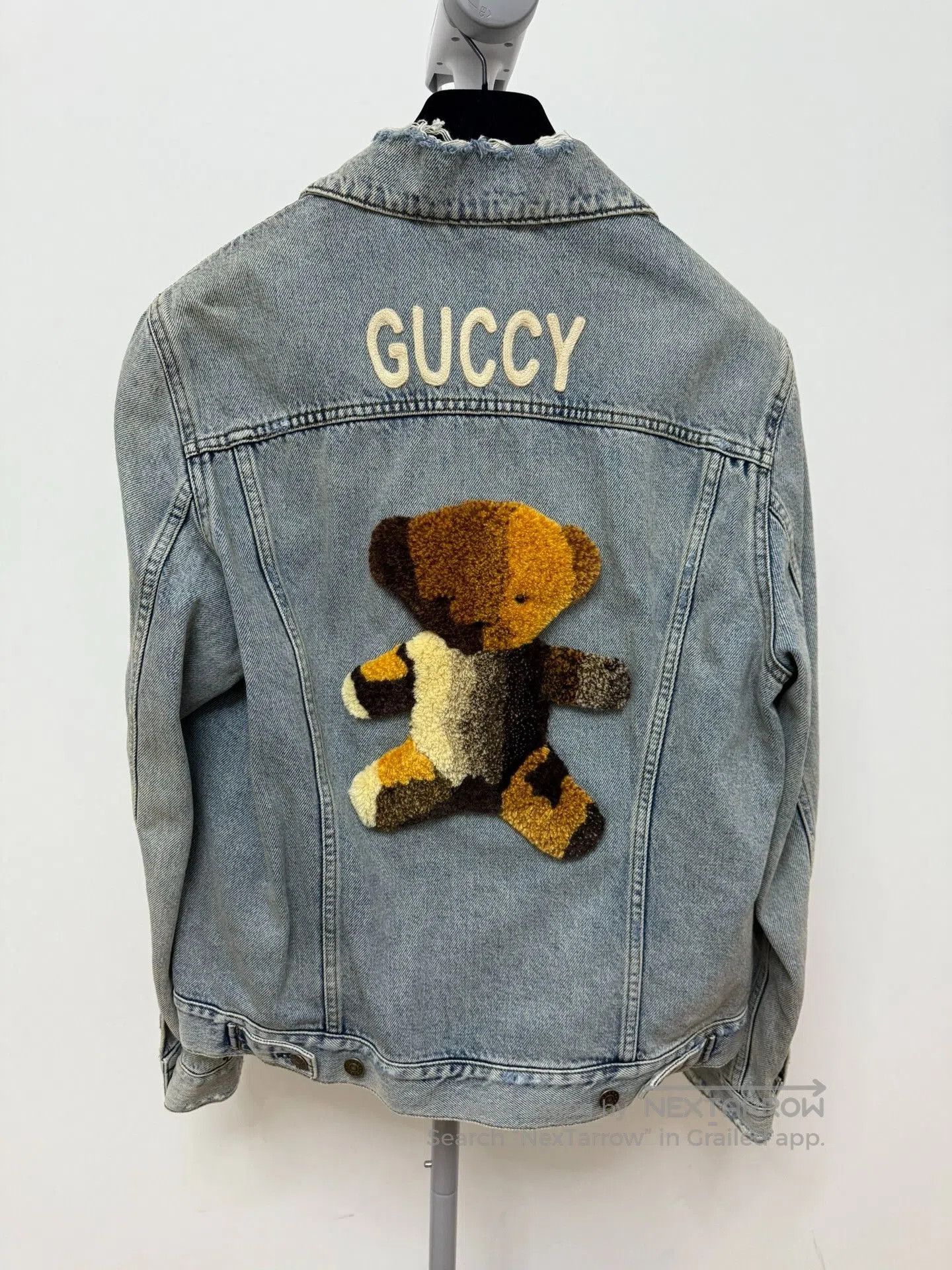 Gucci Gucci GG Flocked Teddy Bear Denim Jacket. Size US S / EU 44-46 / 1 - 1 Thumbnail
