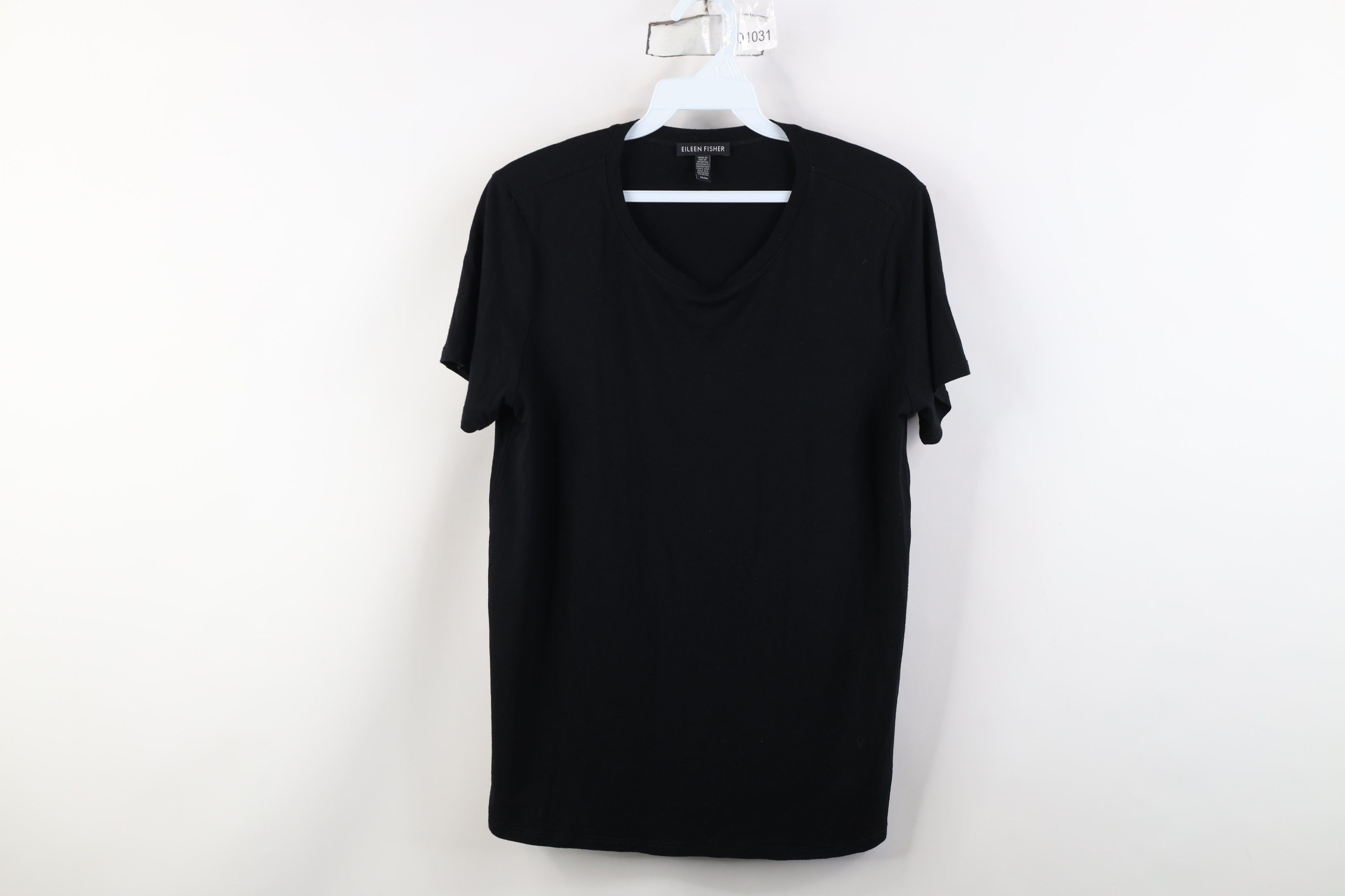 Eileen Fisher Eileen Fisher Stretch Knit Short Sleeve T-Shirt Black USA Size M / US 6-8 / IT 42-44 - 1 Thumbnail