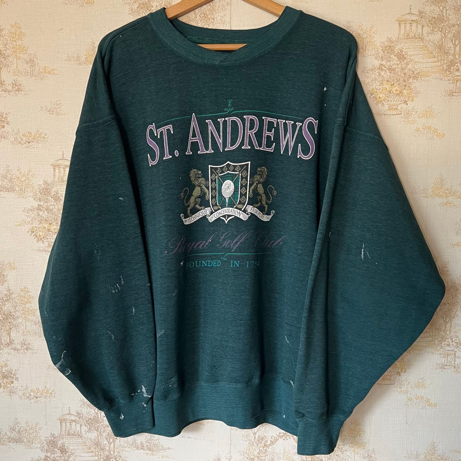 Vintage Vintage St. Andrews Golf Sweatshirt | Thrashed Prep | XL Size US XL / EU 56 / 4 - 1 Thumbnail