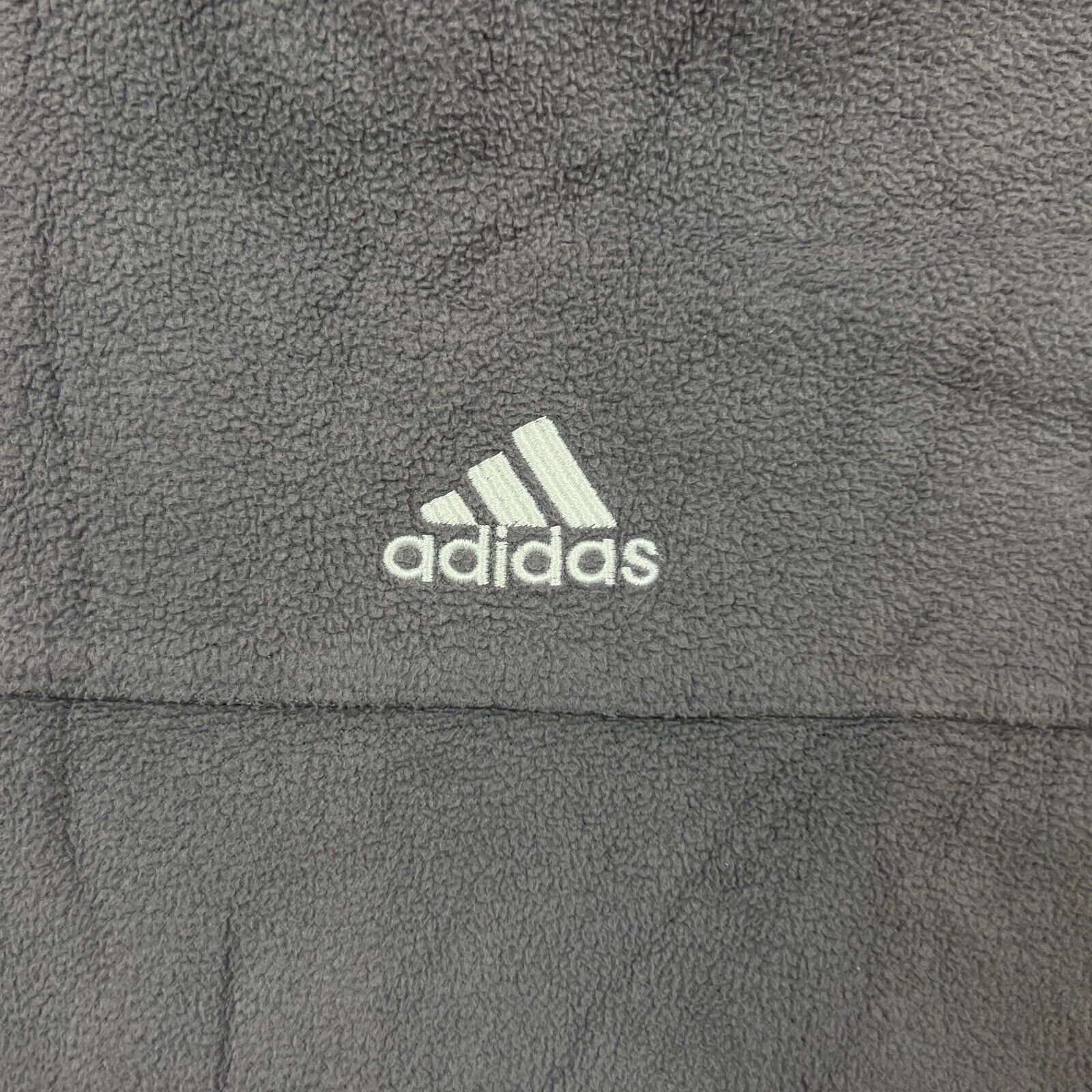 Adidas × Vintage Adidas Fleece Large Zip Stripes Essentials Spell Out Jacket Size US L / EU 52-54 / 3 - 3 Thumbnail