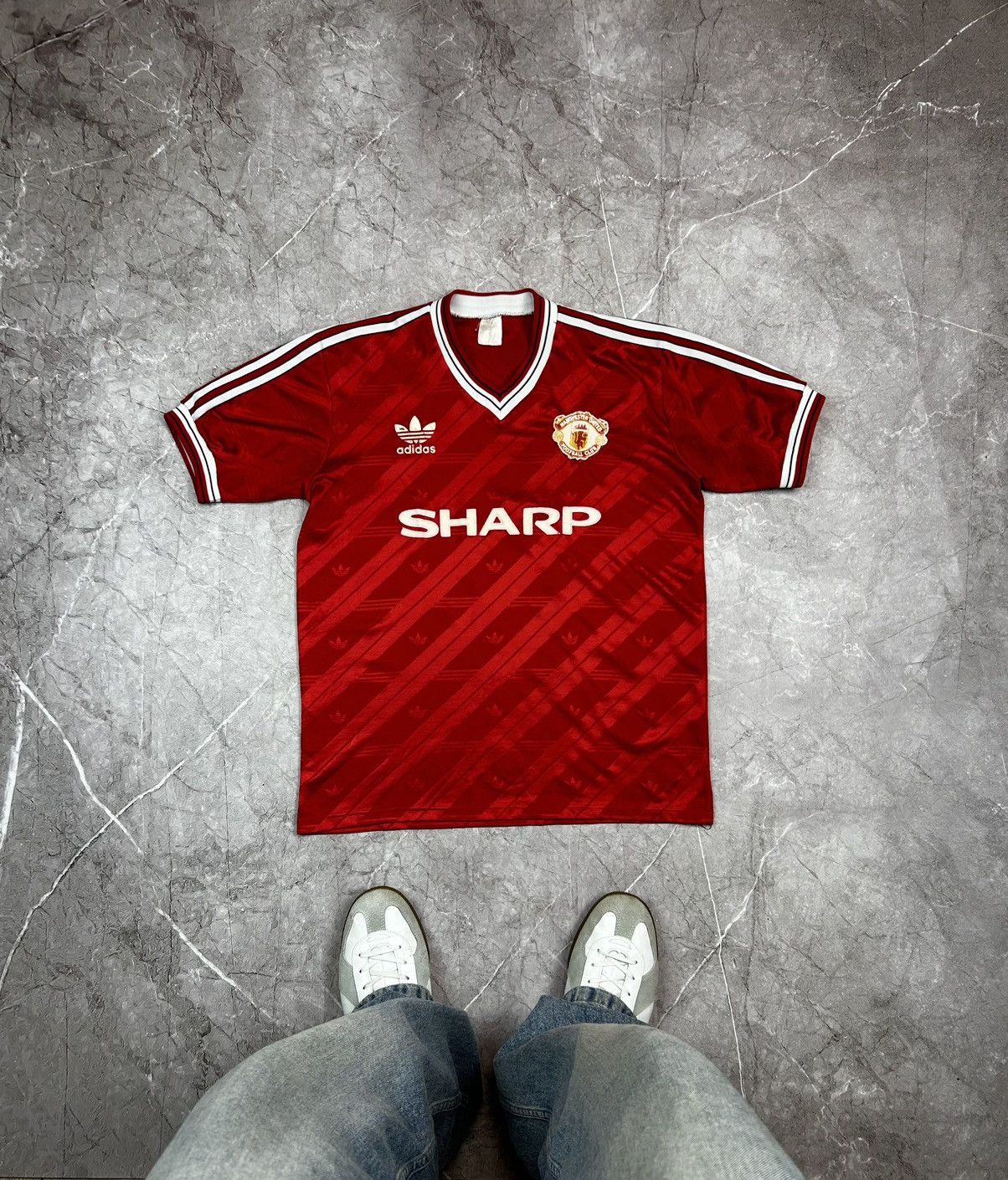 Adidas Vintage 1986s Manchester United Jersey Football Club Soccer Size US S / EU 44-46 / 1 - 1 Thumbnail