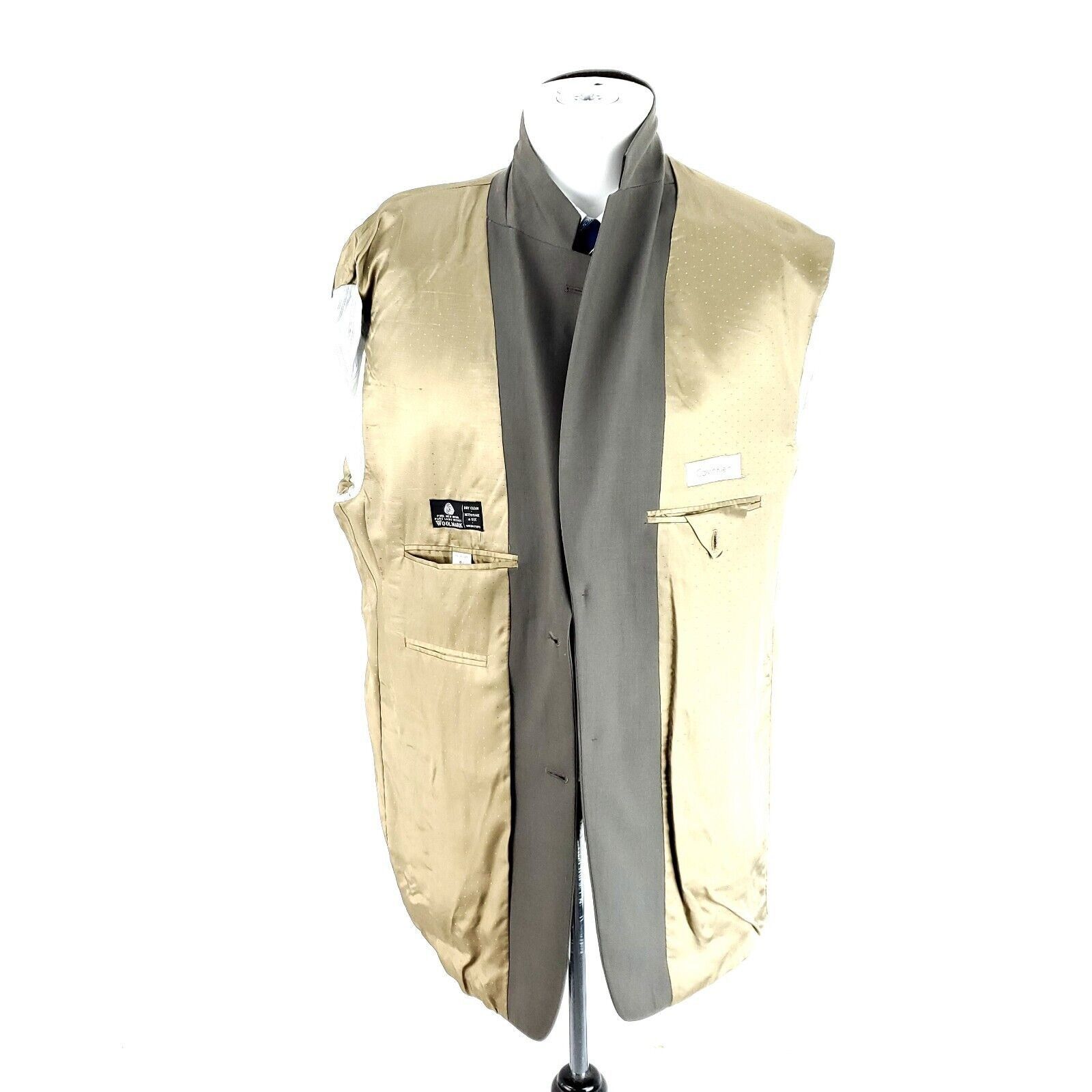 Calvin Klein Calvin Klein Wool Beige 2 Button Blazer 40L Tagged 43R Size 40L - 10 Thumbnail